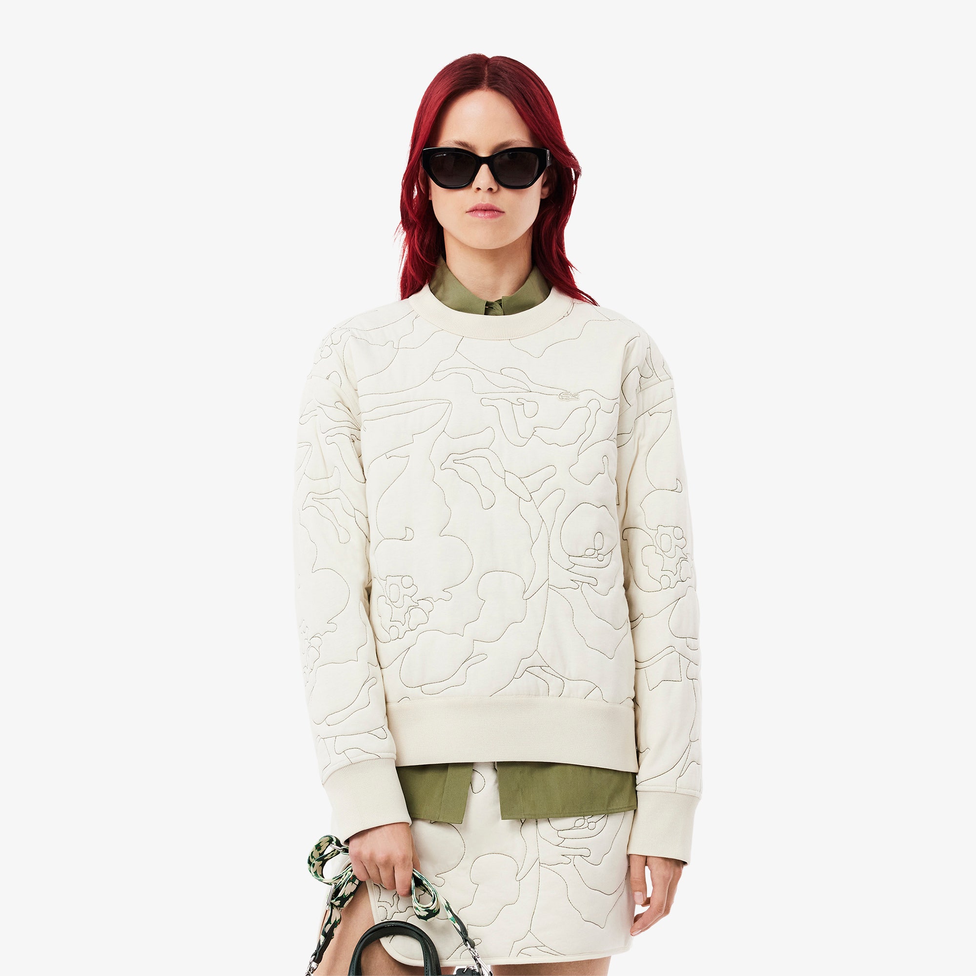Oversized Reversible Embroidered Sweatshirt