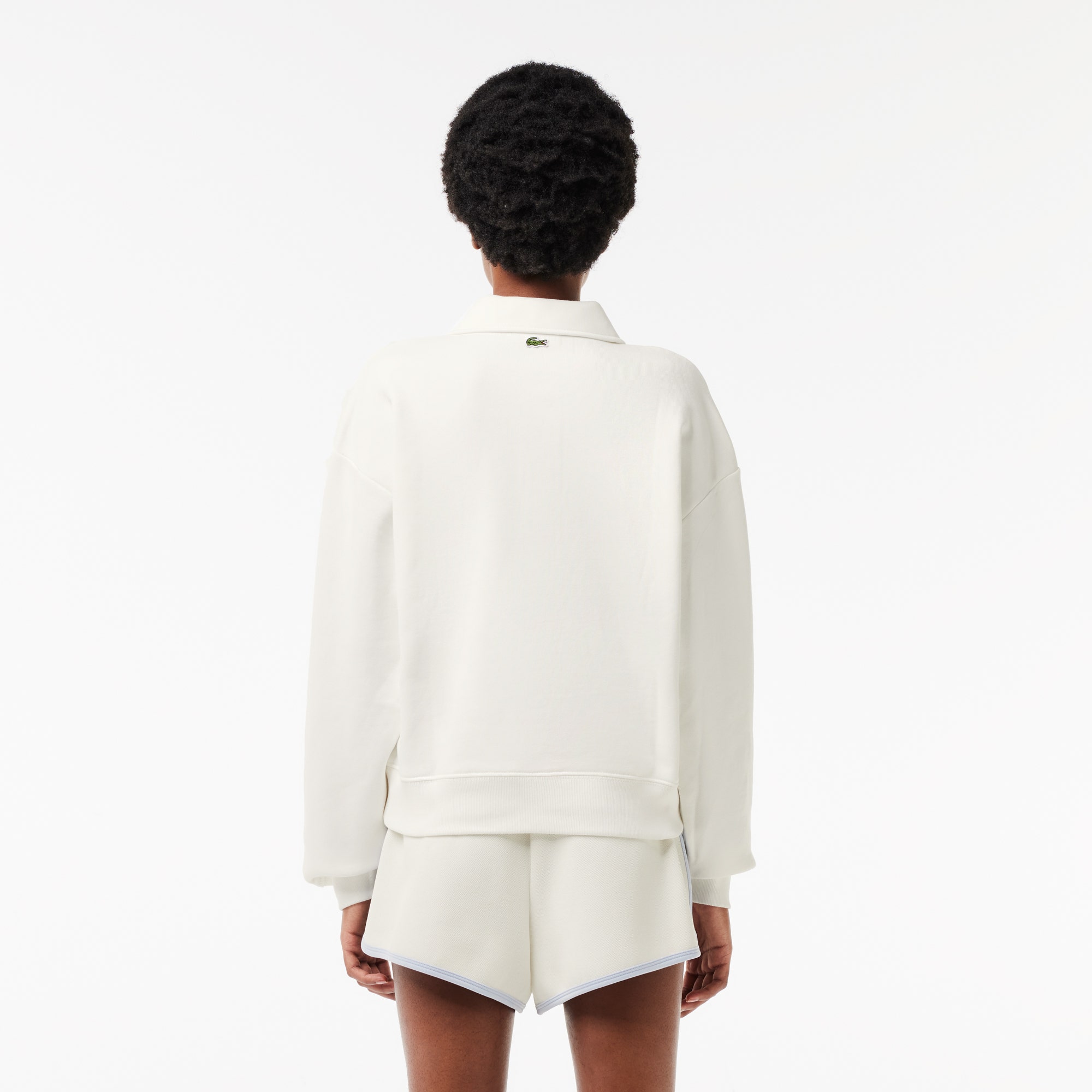 Relaxed Fit Embroidered Polo Sweatshirt