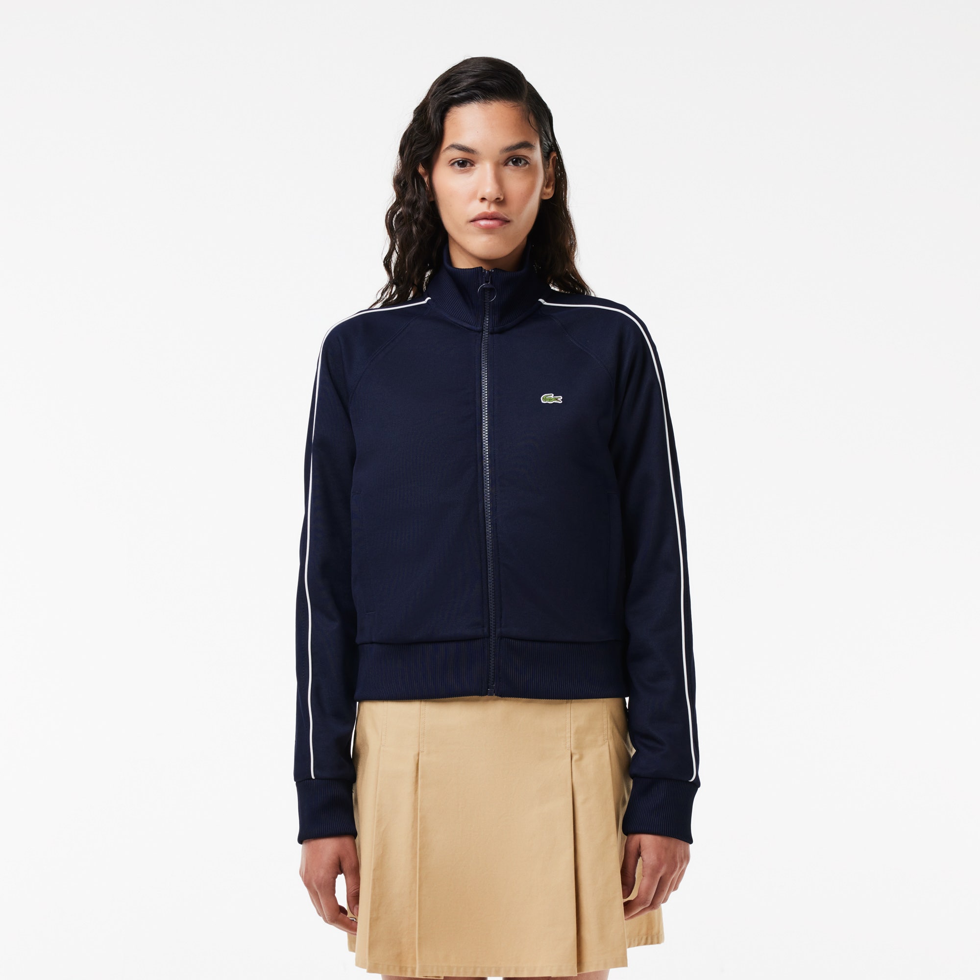 Paris Zip-Up Interlock Pique Sweatshirt