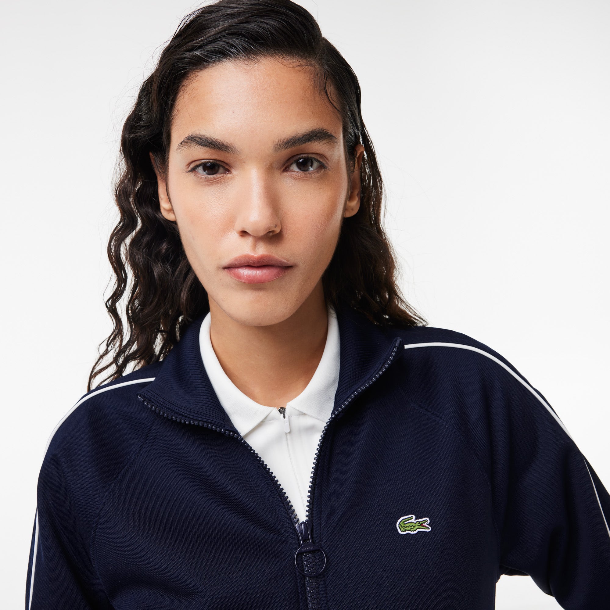 Paris Zip-Up Interlock Pique Sweatshirt