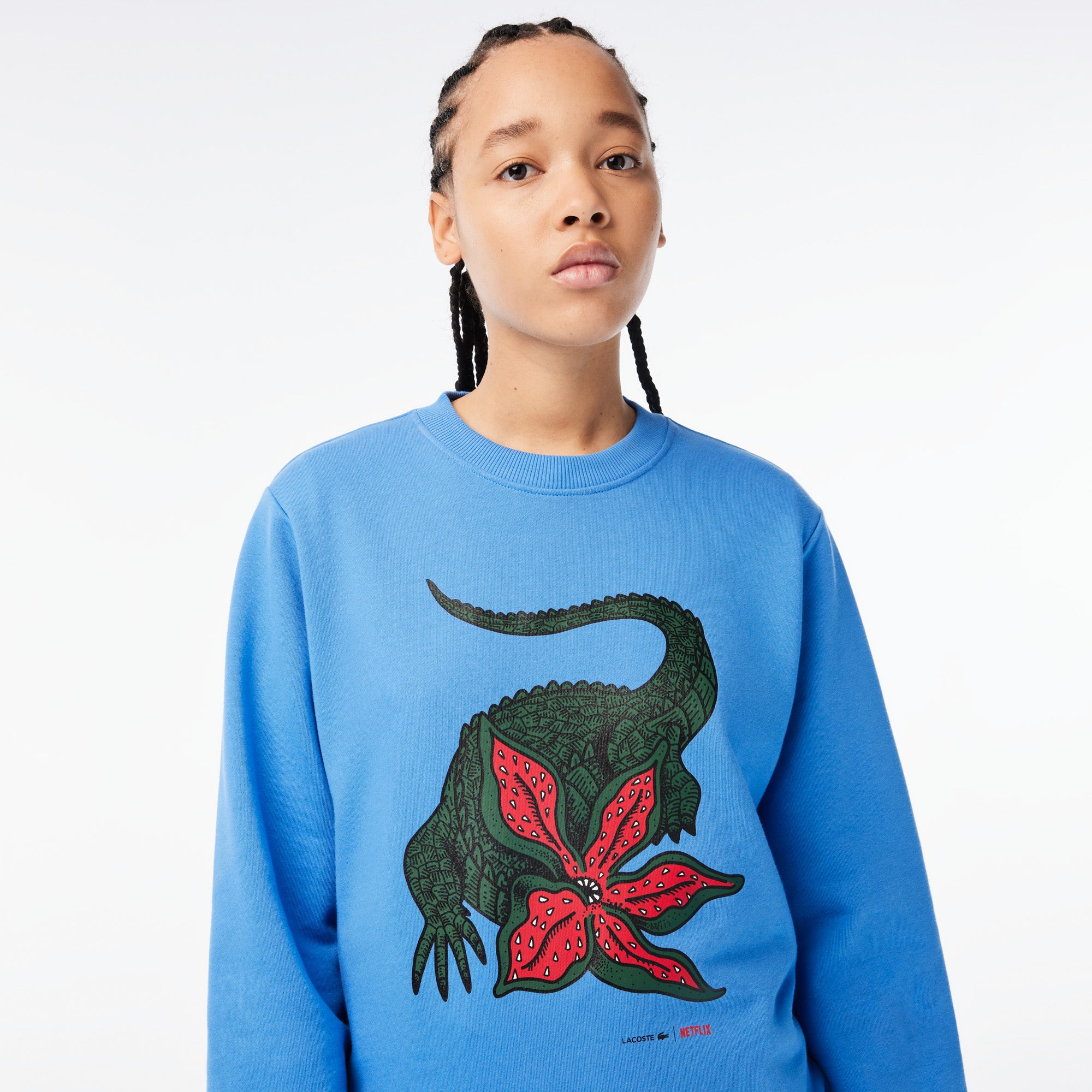 Women's Lacoste x Netflix Loose Fit Organic Cotton Fleece Sweatshirt