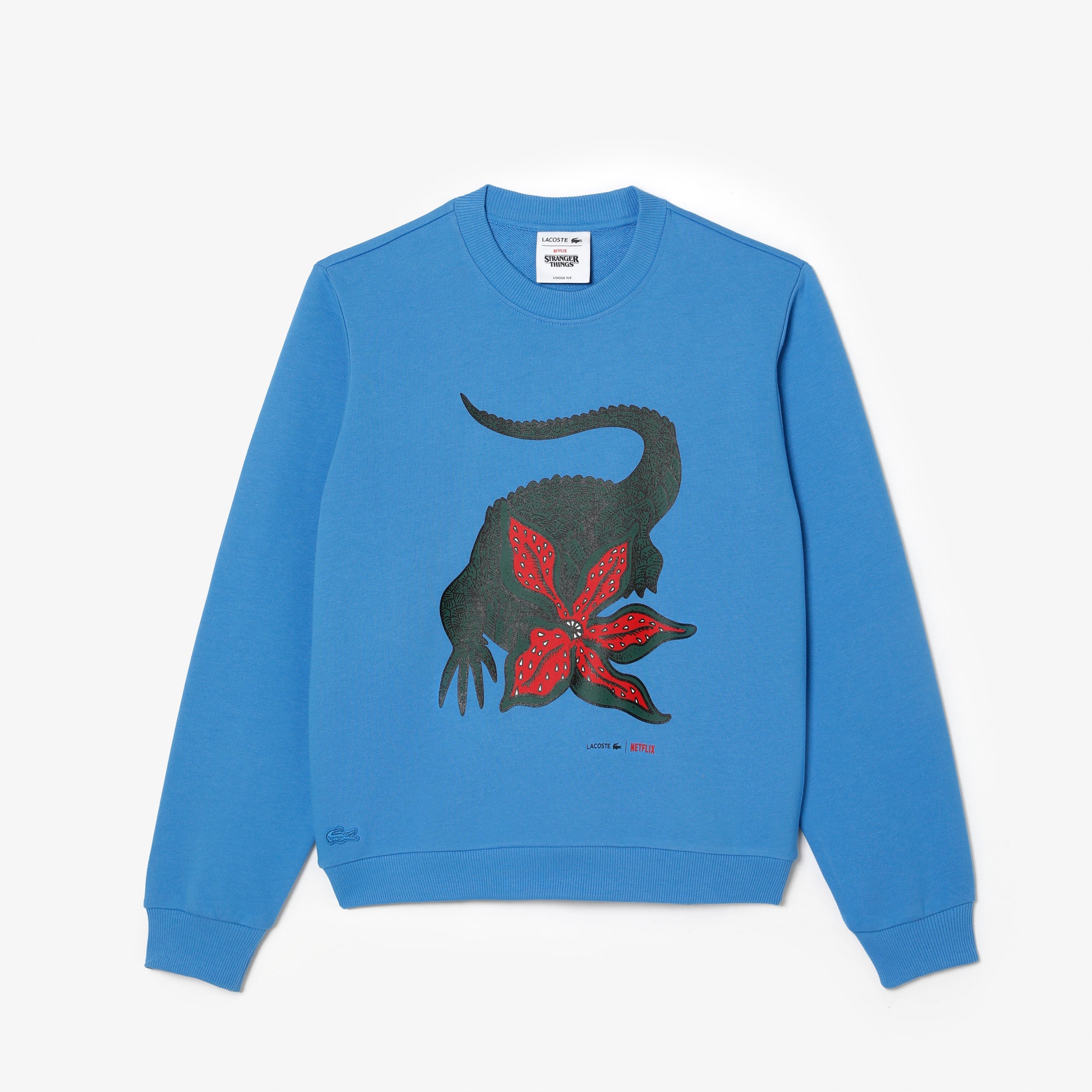 Women's Lacoste x Netflix Loose Fit Organic Cotton Fleece Sweatshirt