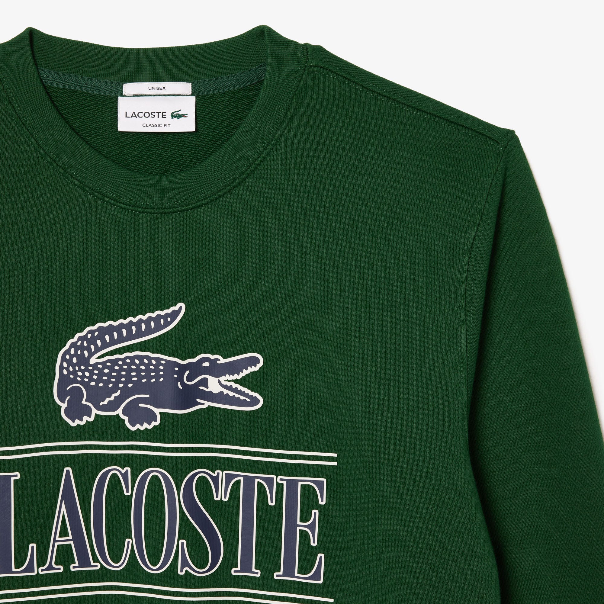 Fleece Crew Neck Print Sweatshirt