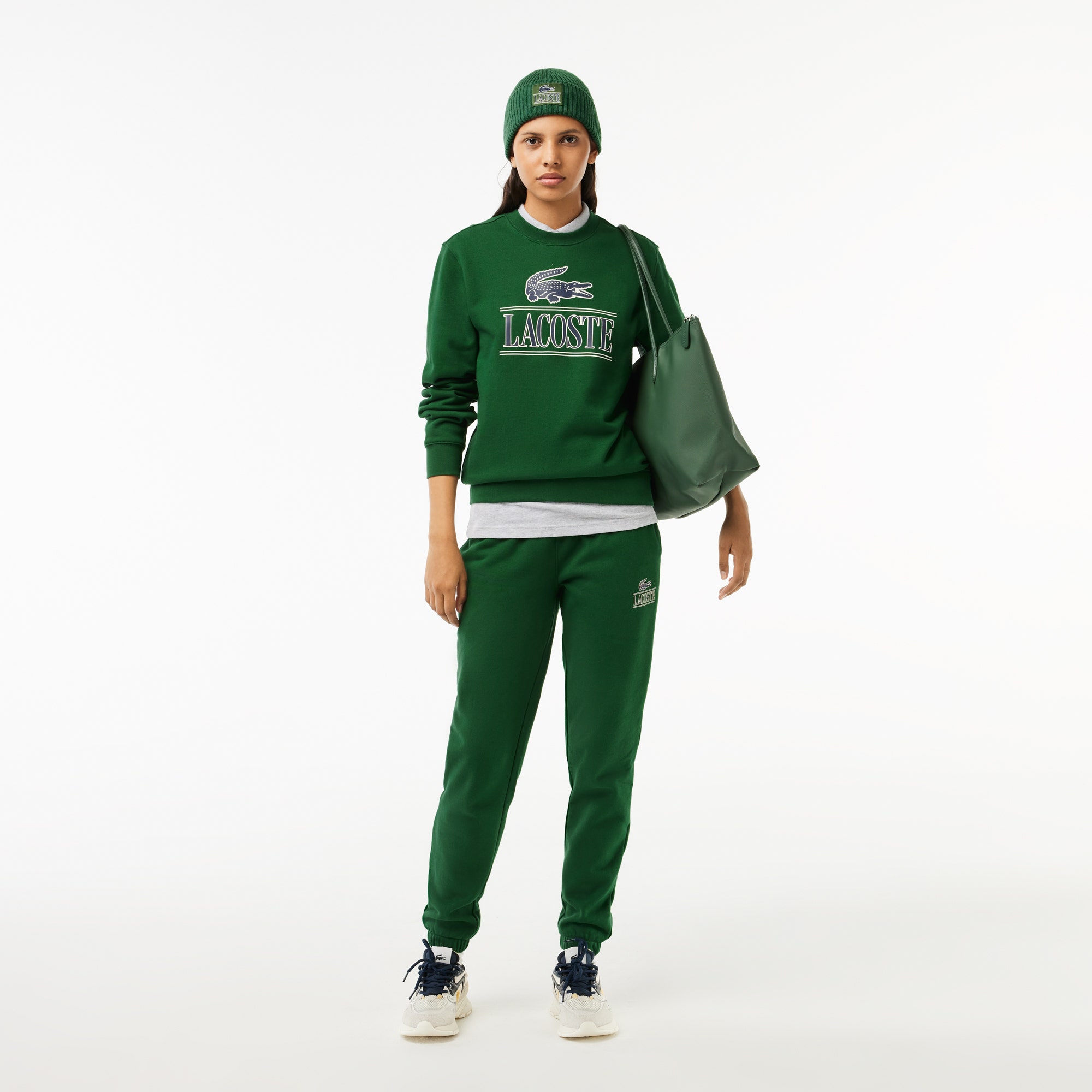 Fleece Crew Neck Print Sweatshirt