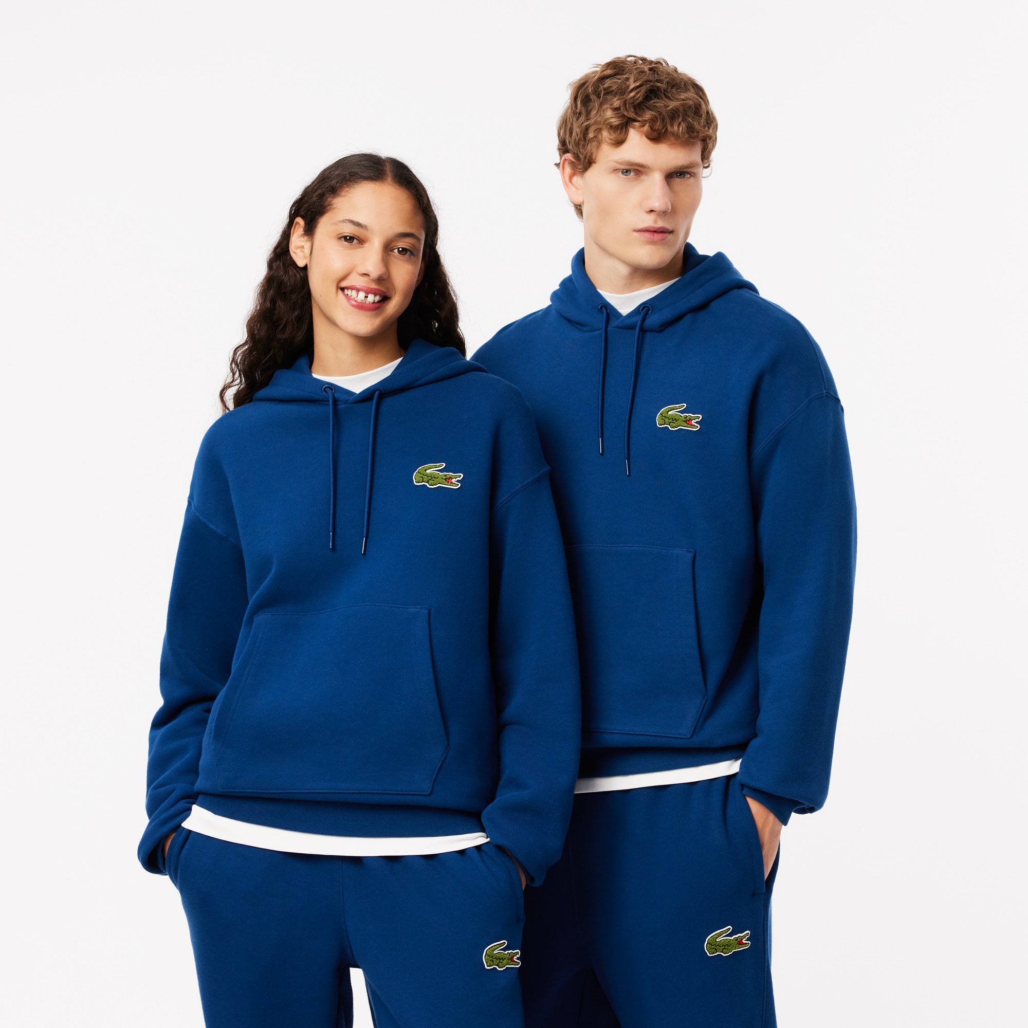 Loose Fit Badge Accent Hoodie