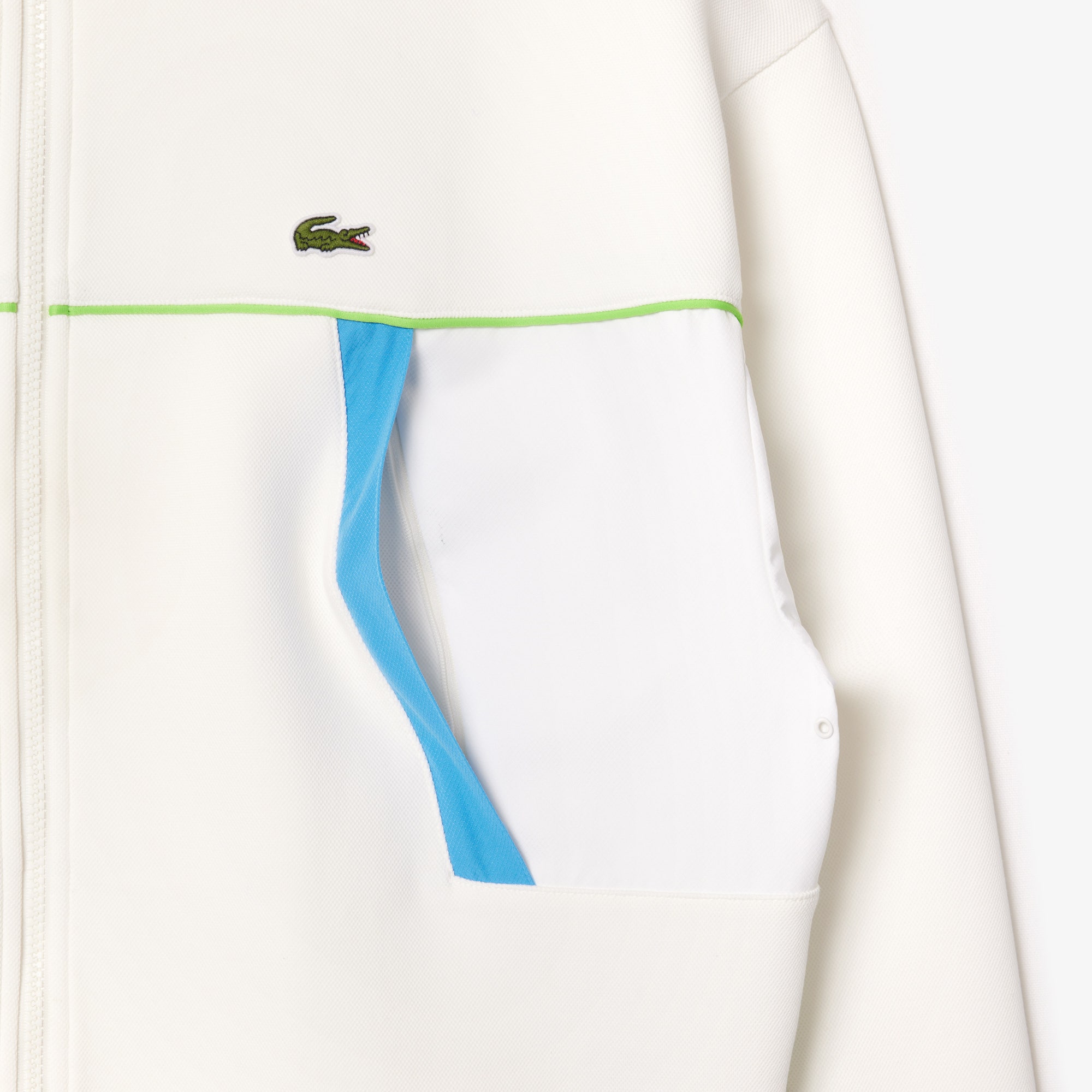 Loose Fit Zip-Up Pique Sweatshirt