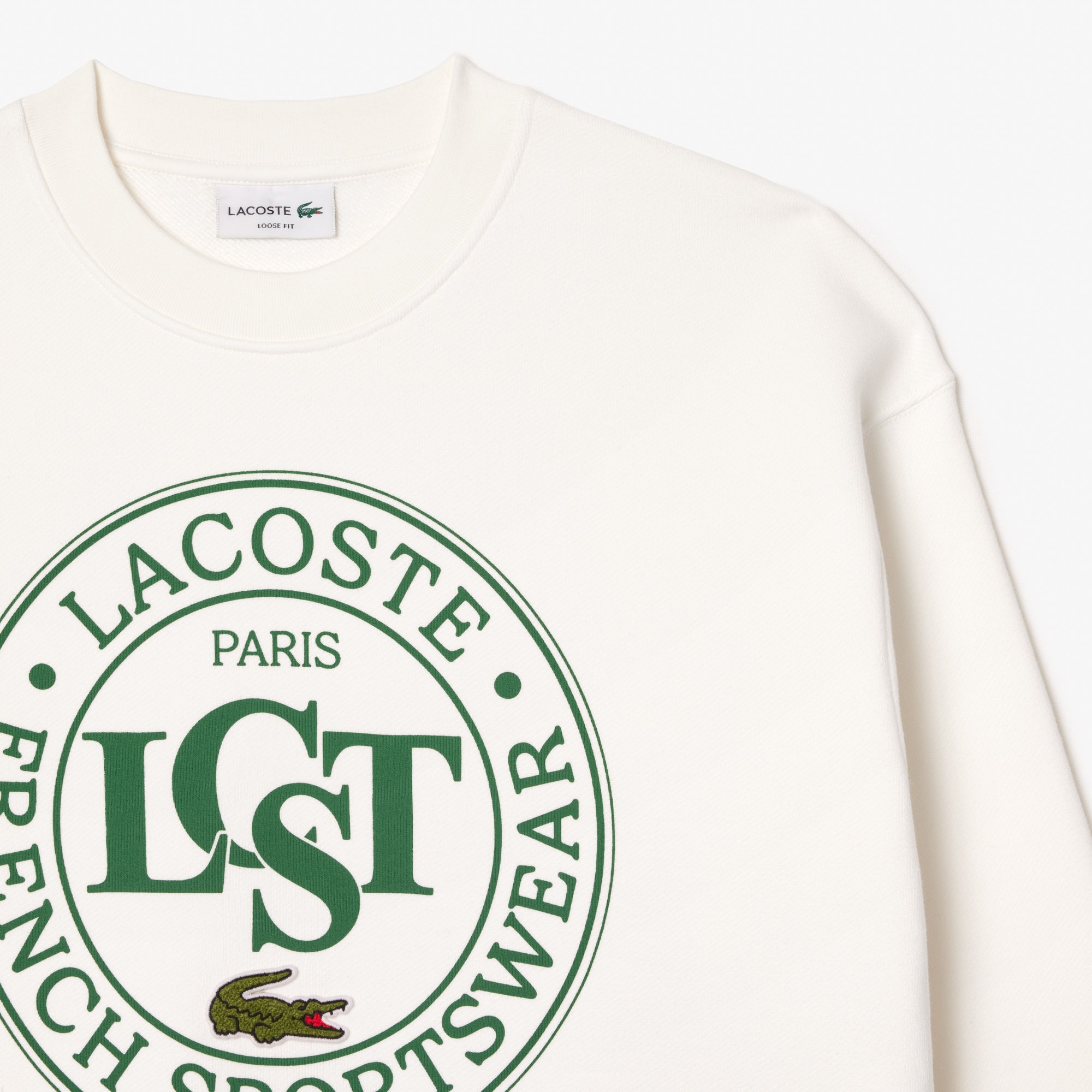 Loose Fit Printed Fleece Sweatshirt