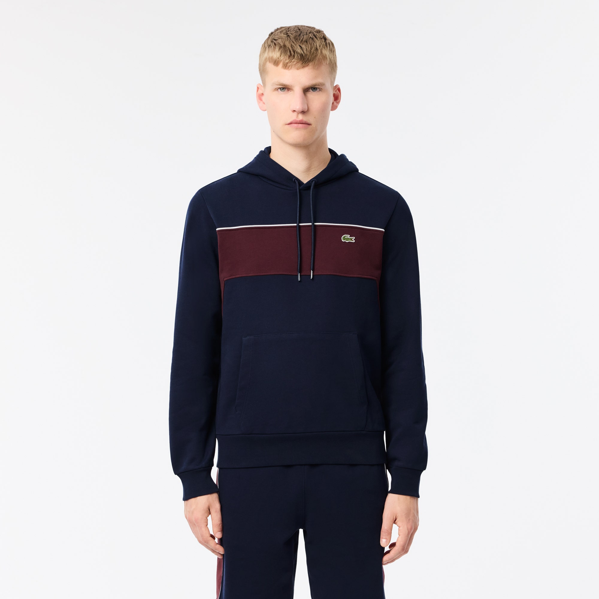 Colour-Block Fleece Hoodie