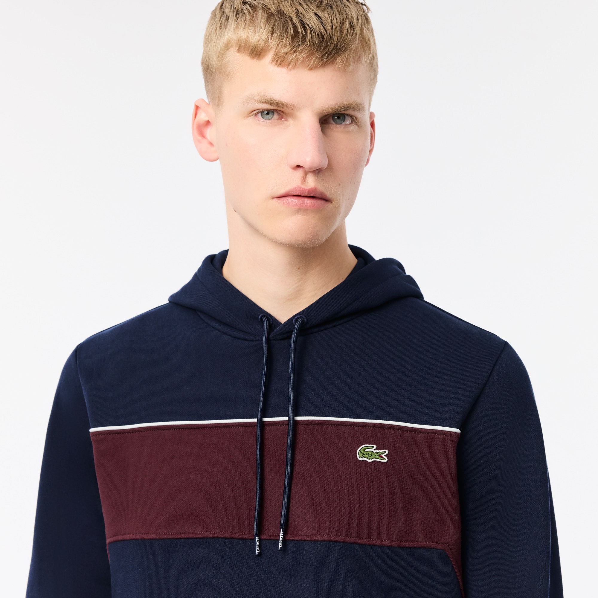 Colour-Block Fleece Hoodie