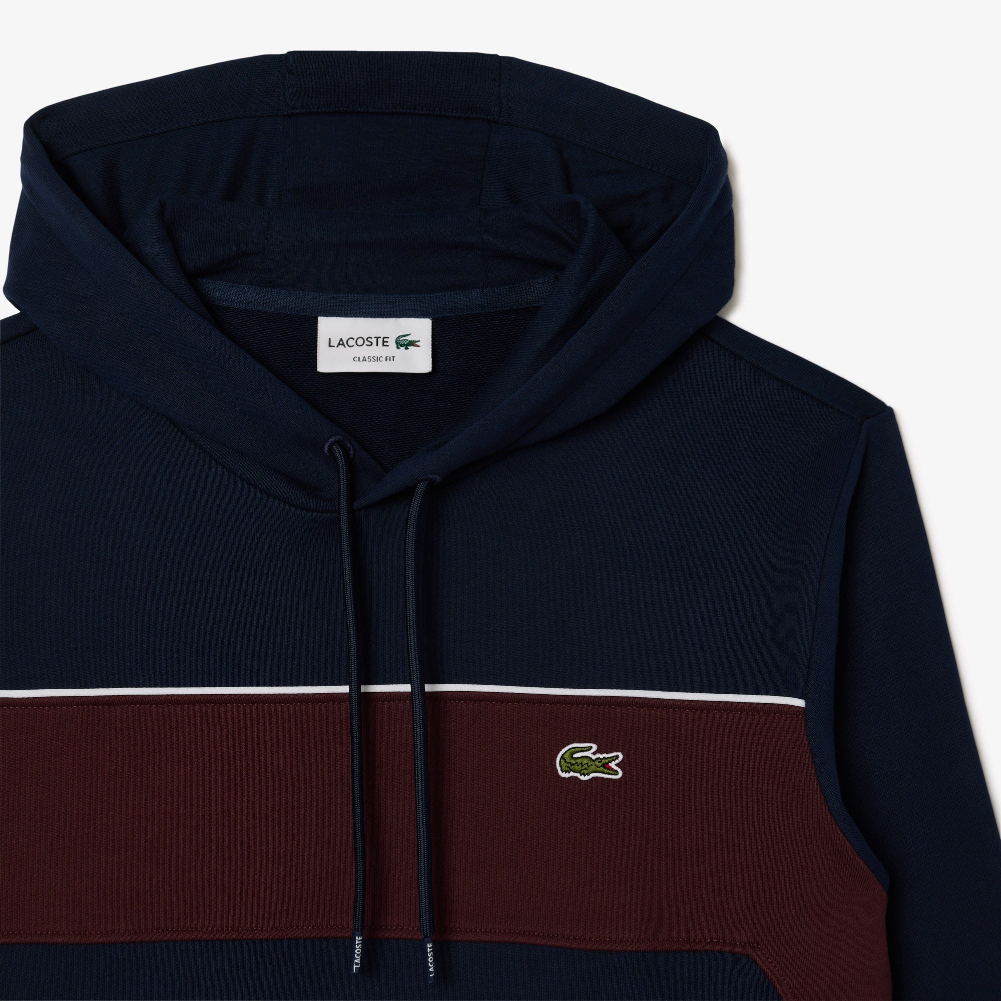 Colour-Block Fleece Hoodie