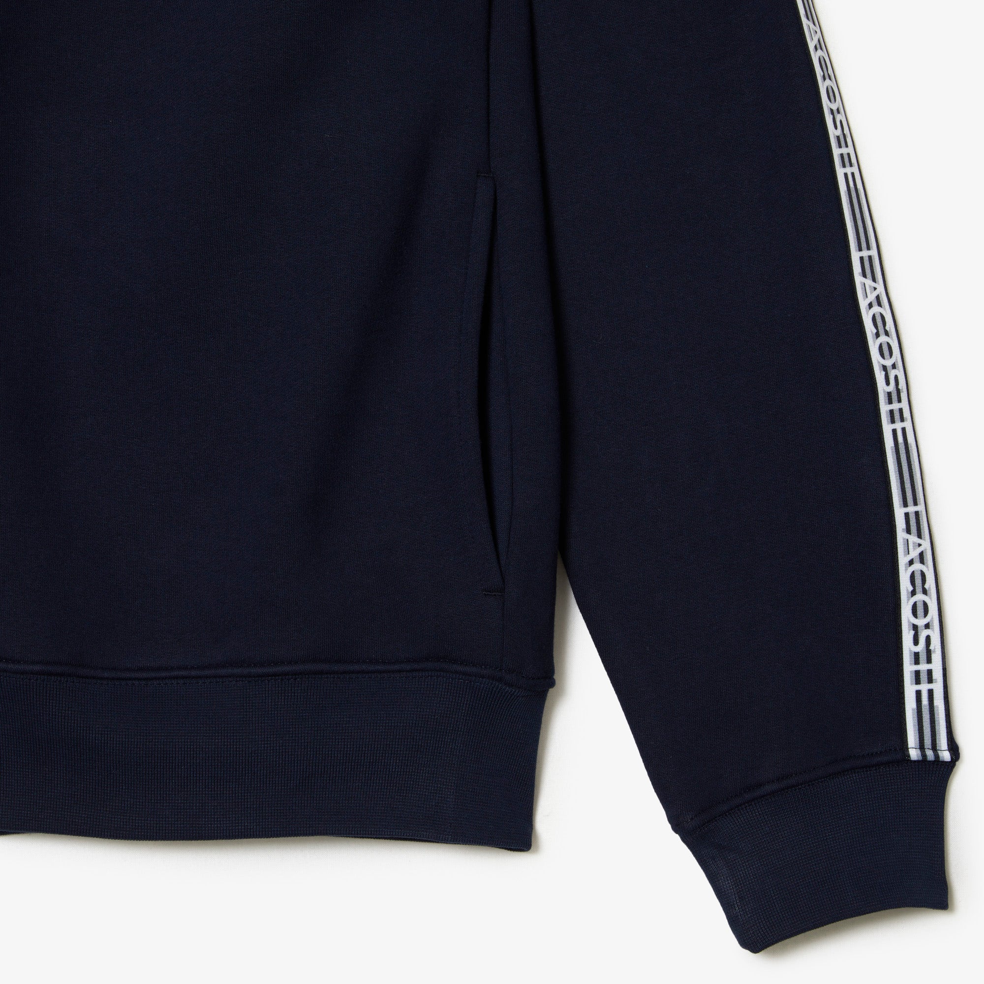 Men's Classic Fit Zipped Jogger Hoodie with Brand Stripes