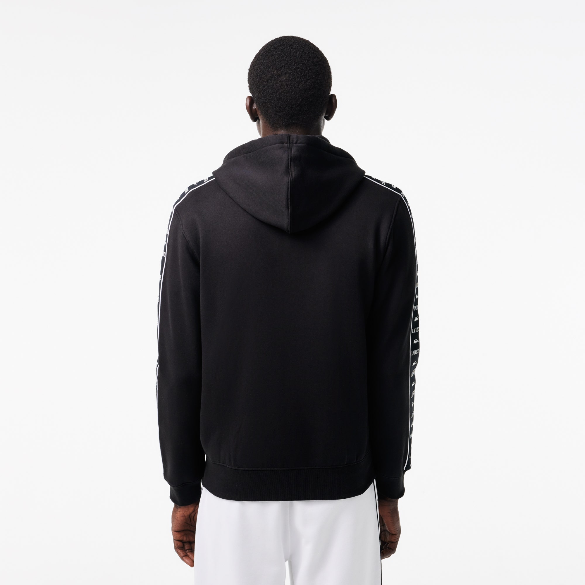 Logo Stripe Zip-Up Hoodie