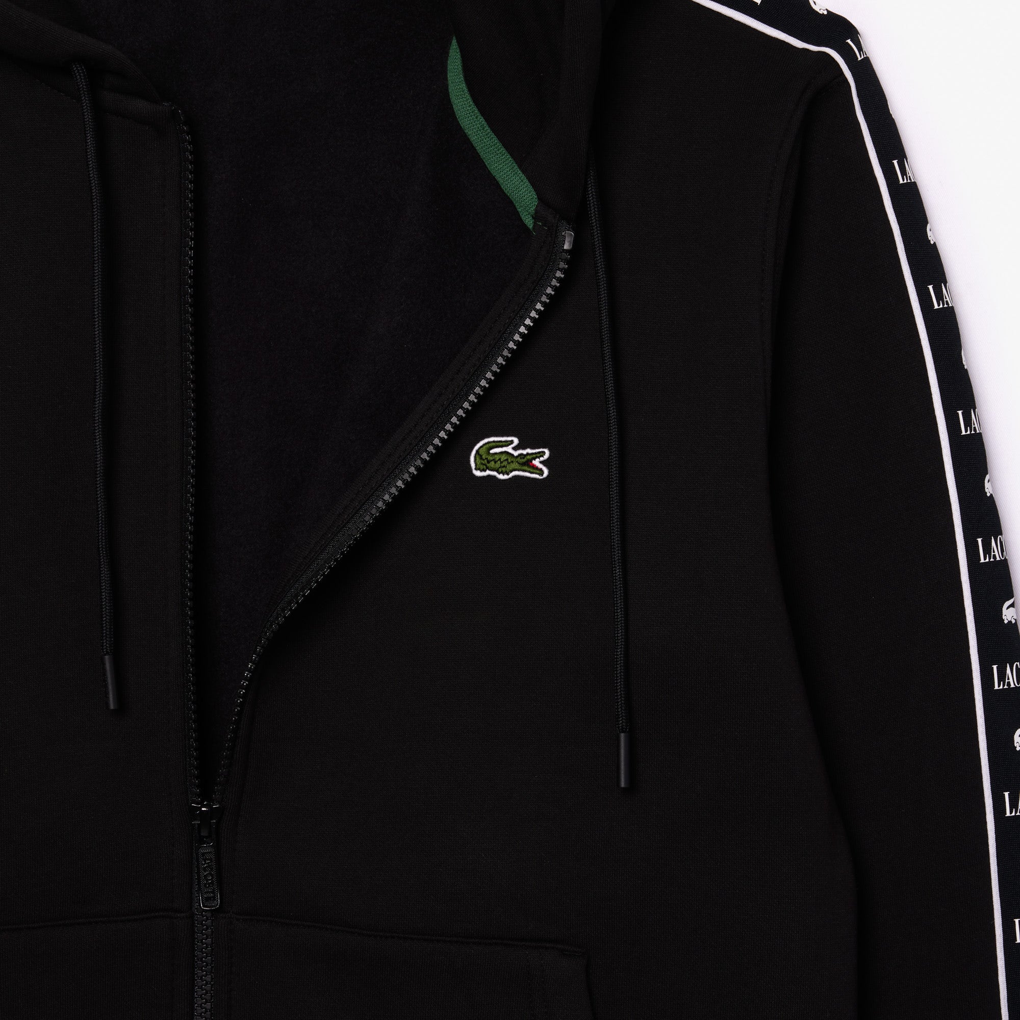 Logo Stripe Zip-Up Hoodie