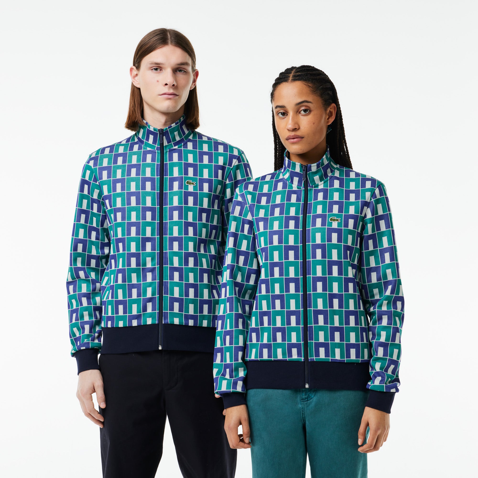 Graphic Motif Jacquard Sweatshirt