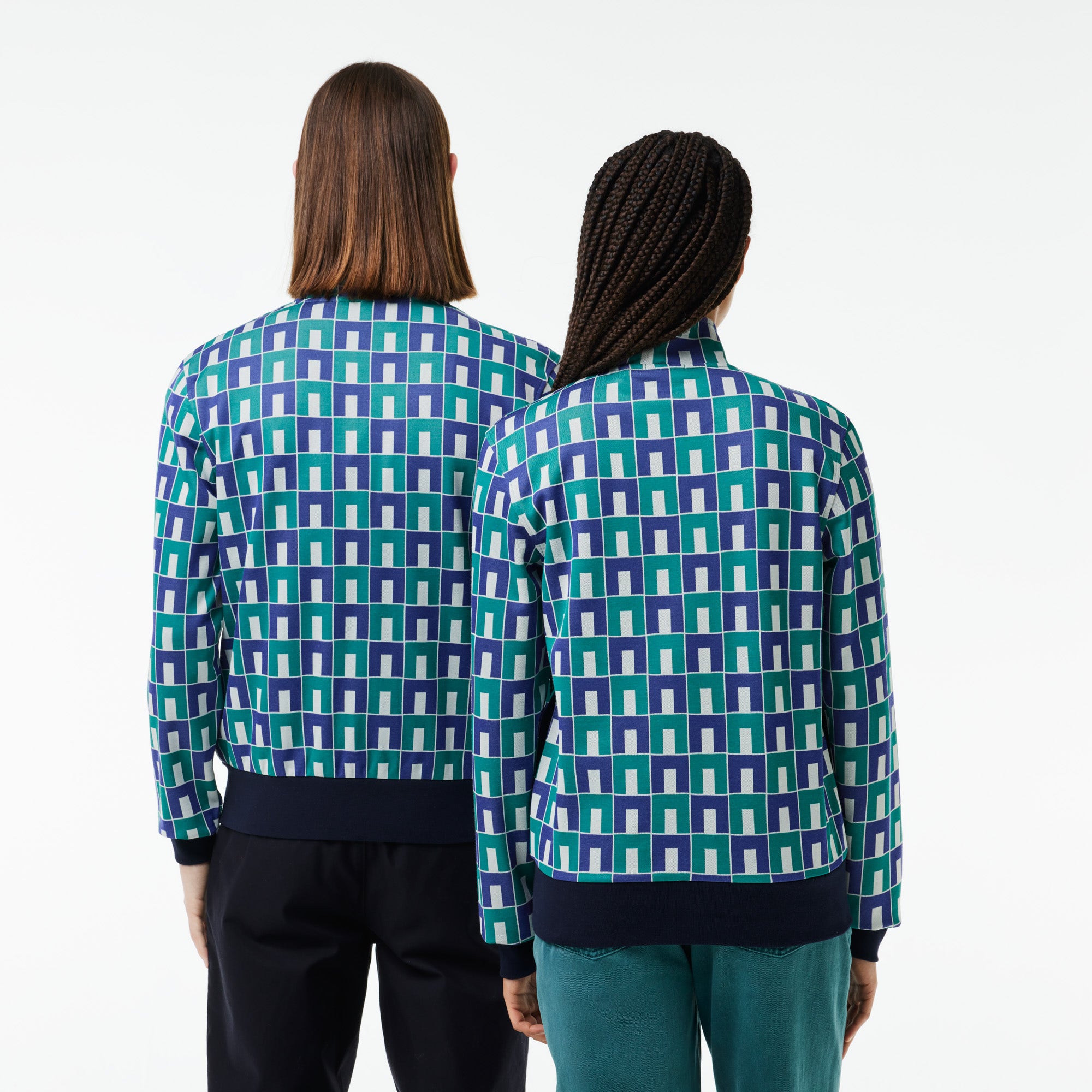 Graphic Motif Jacquard Sweatshirt