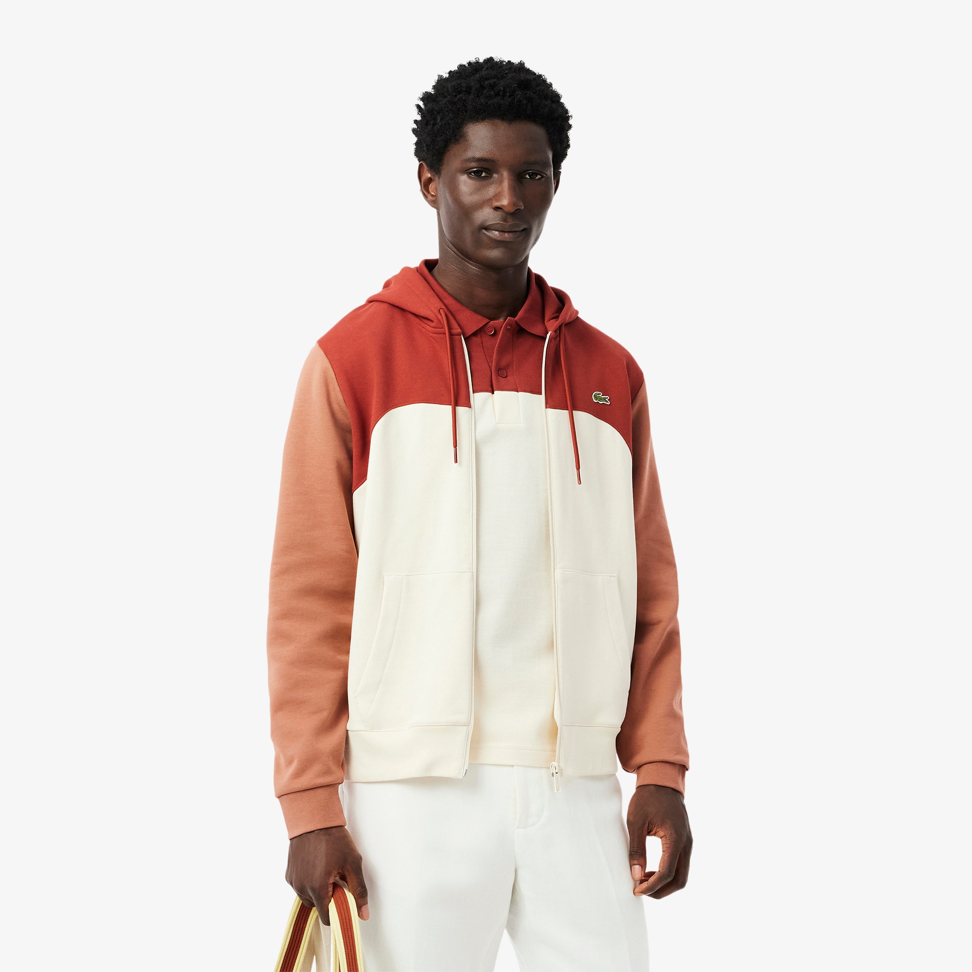 Zipped Colour-Block Hoodie