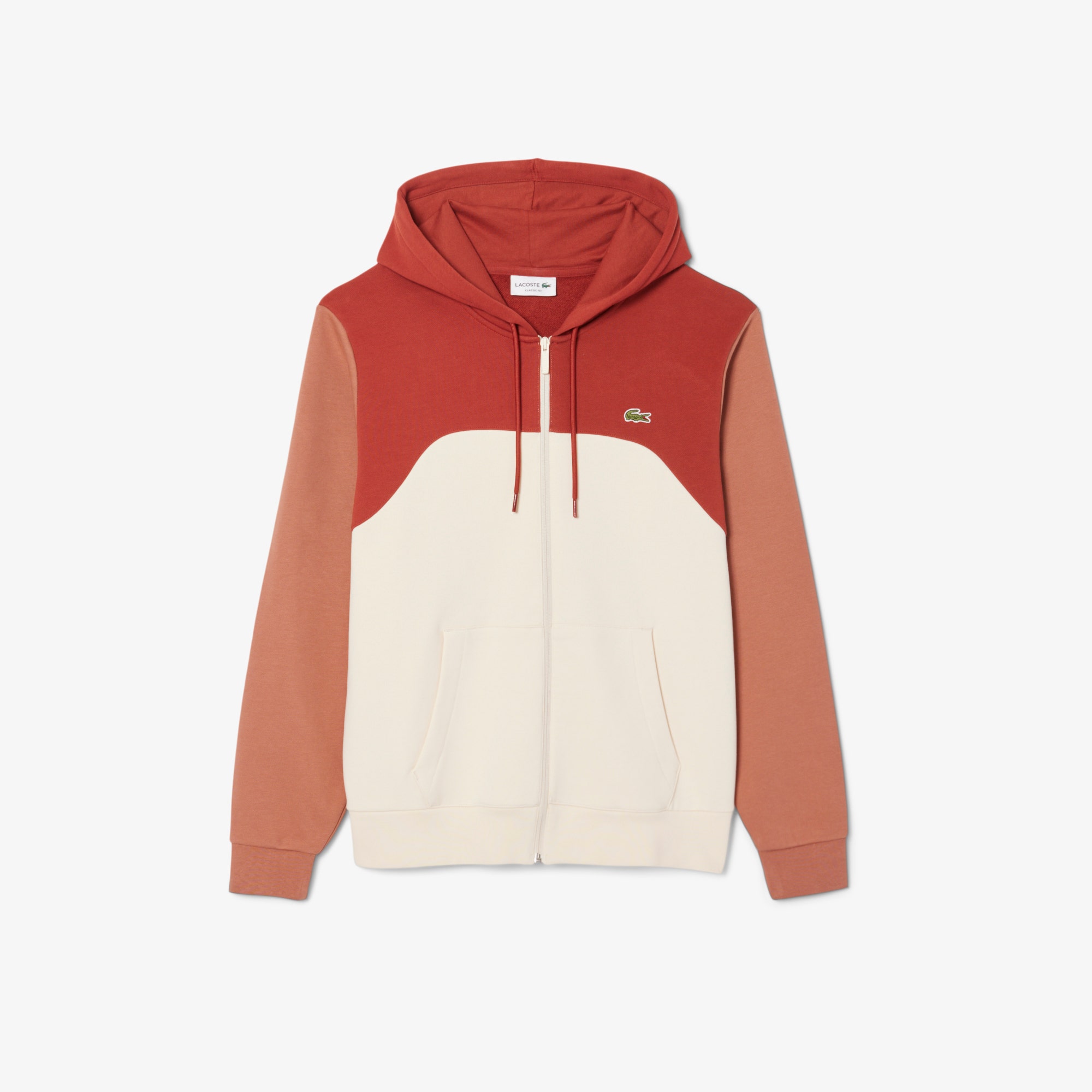 Zipped Colour-Block Hoodie
