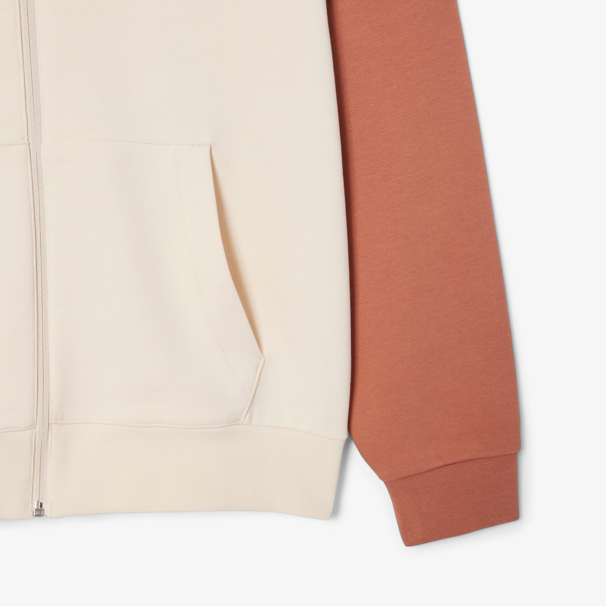 Zipped Colour-Block Hoodie