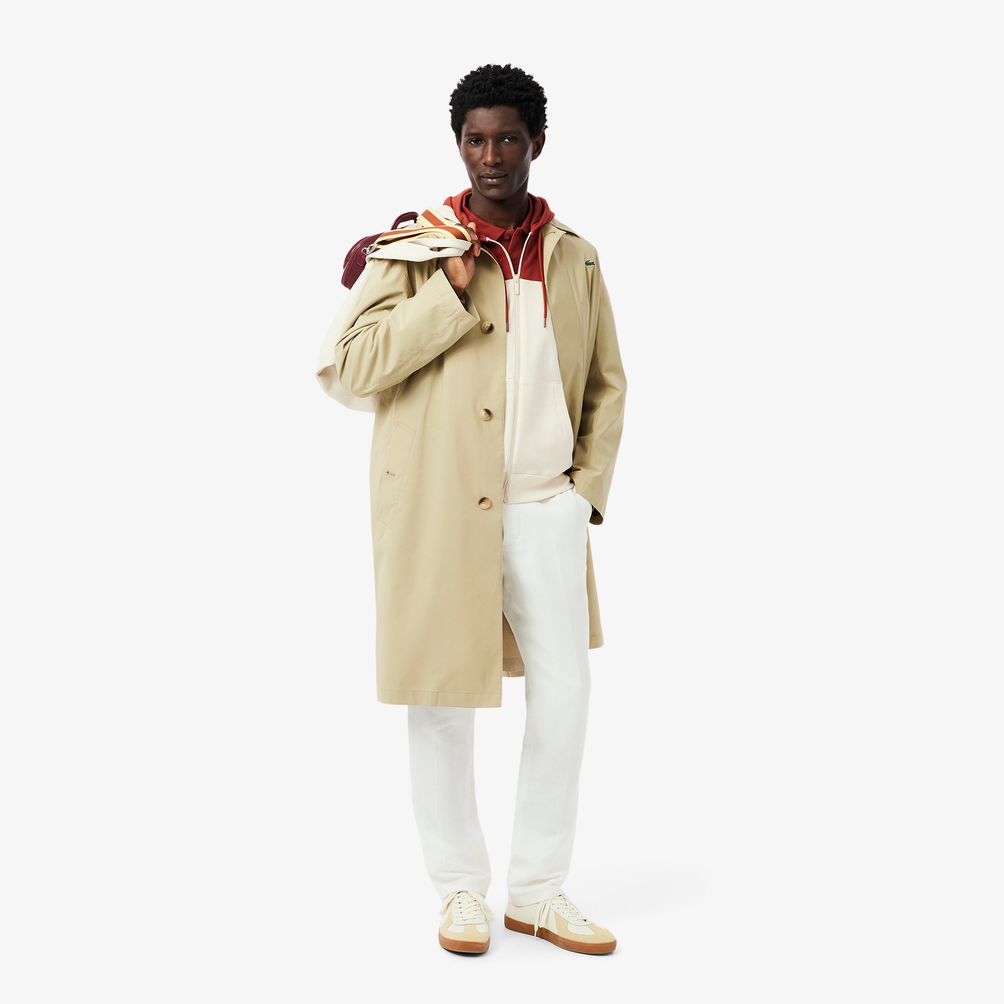Zipped Colour-Block Hoodie