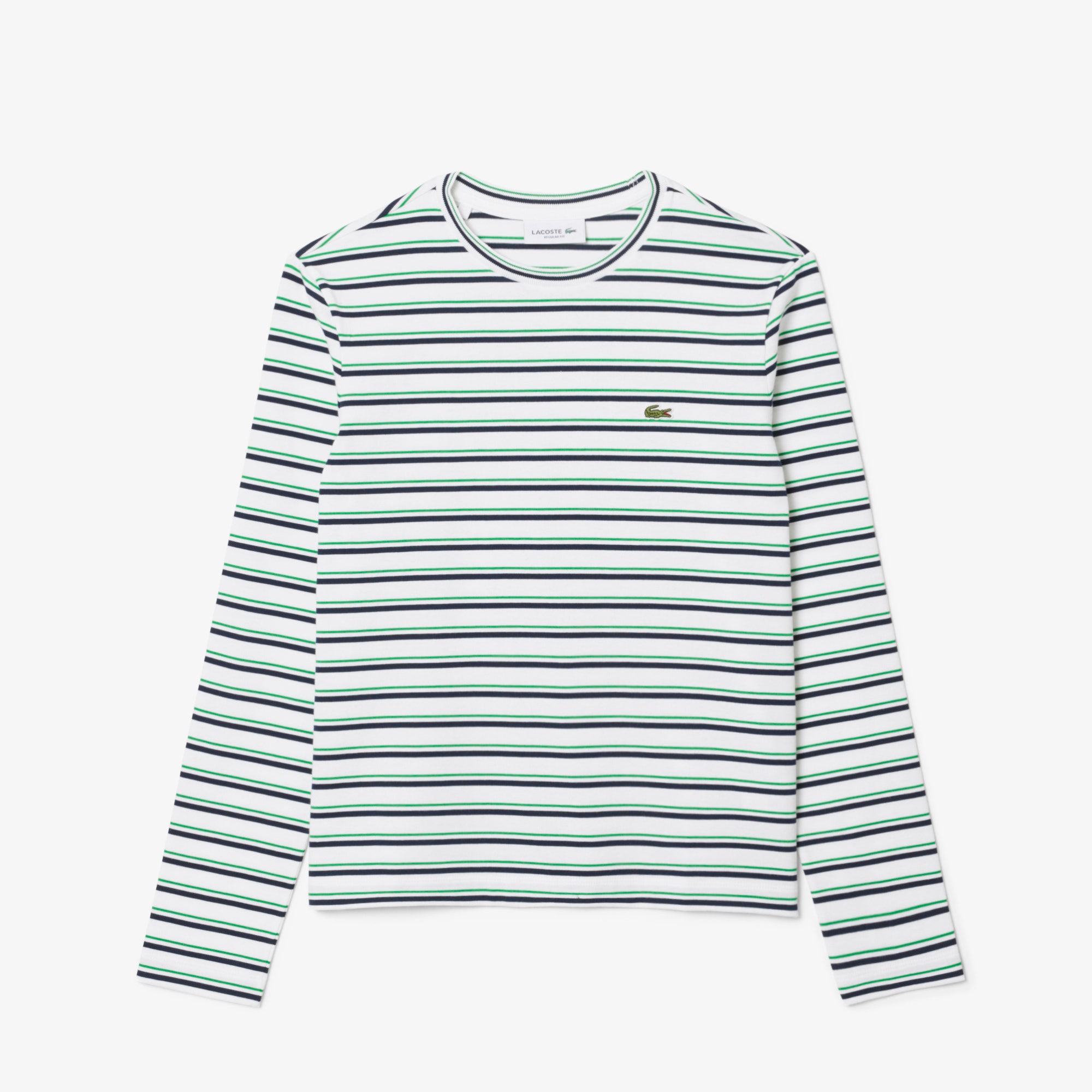 Long Sleeved Striped Cotton T-shirt