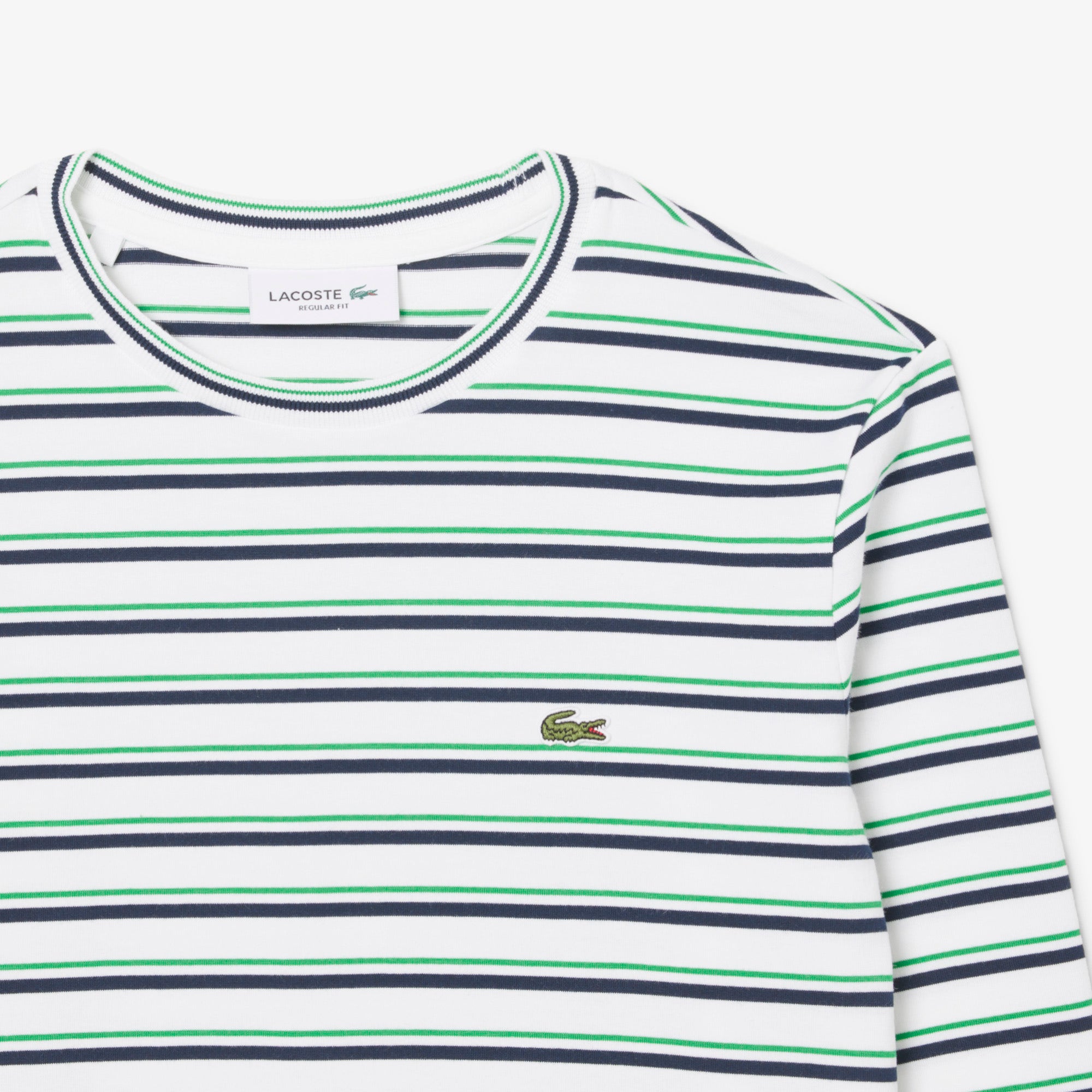 Long Sleeved Striped Cotton T-shirt