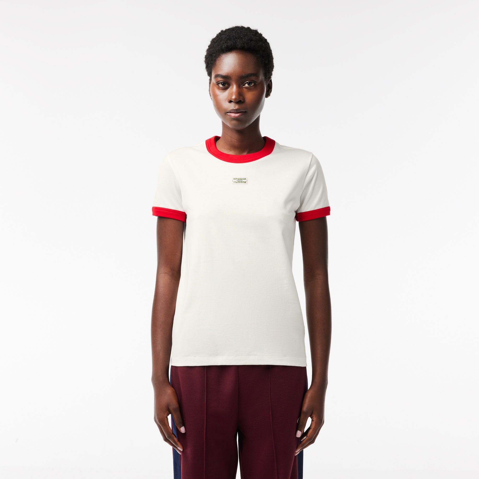 Slim Fit Cotton Tennis Badge T-shirt