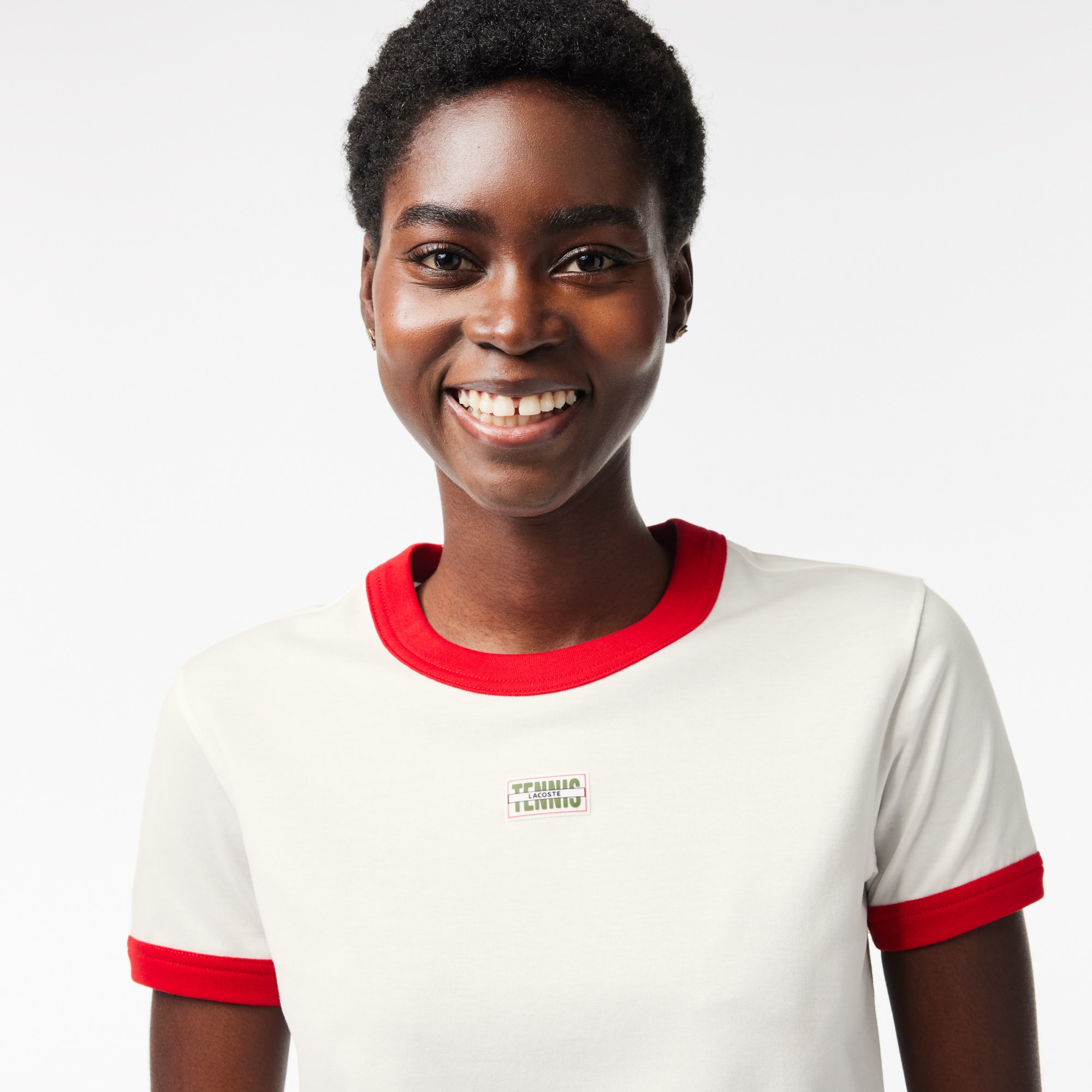 Slim Fit Cotton Tennis Badge T-shirt
