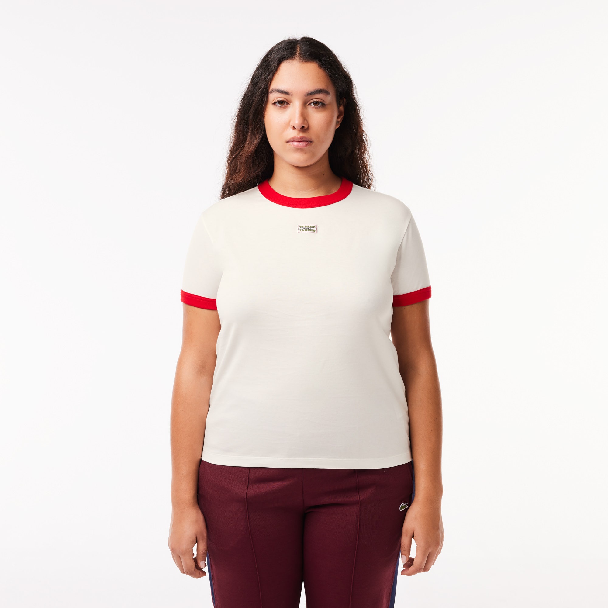 Slim Fit Cotton Tennis Badge T-shirt