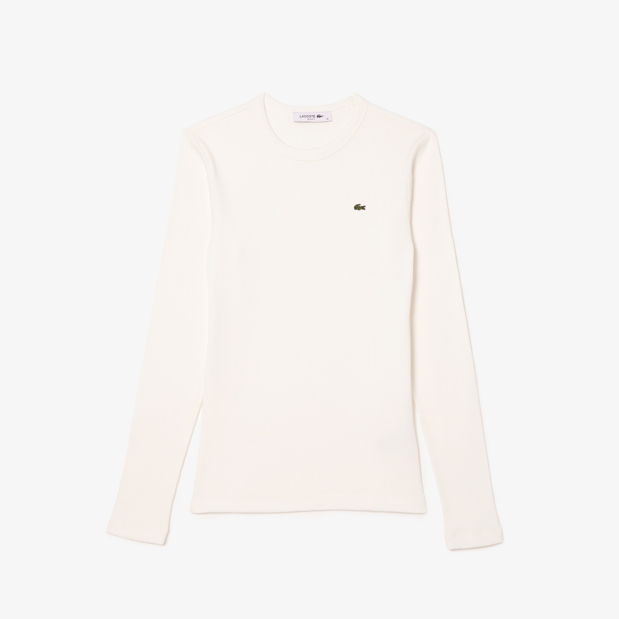 Long Sleeved Ribbed Cotton T-shirt