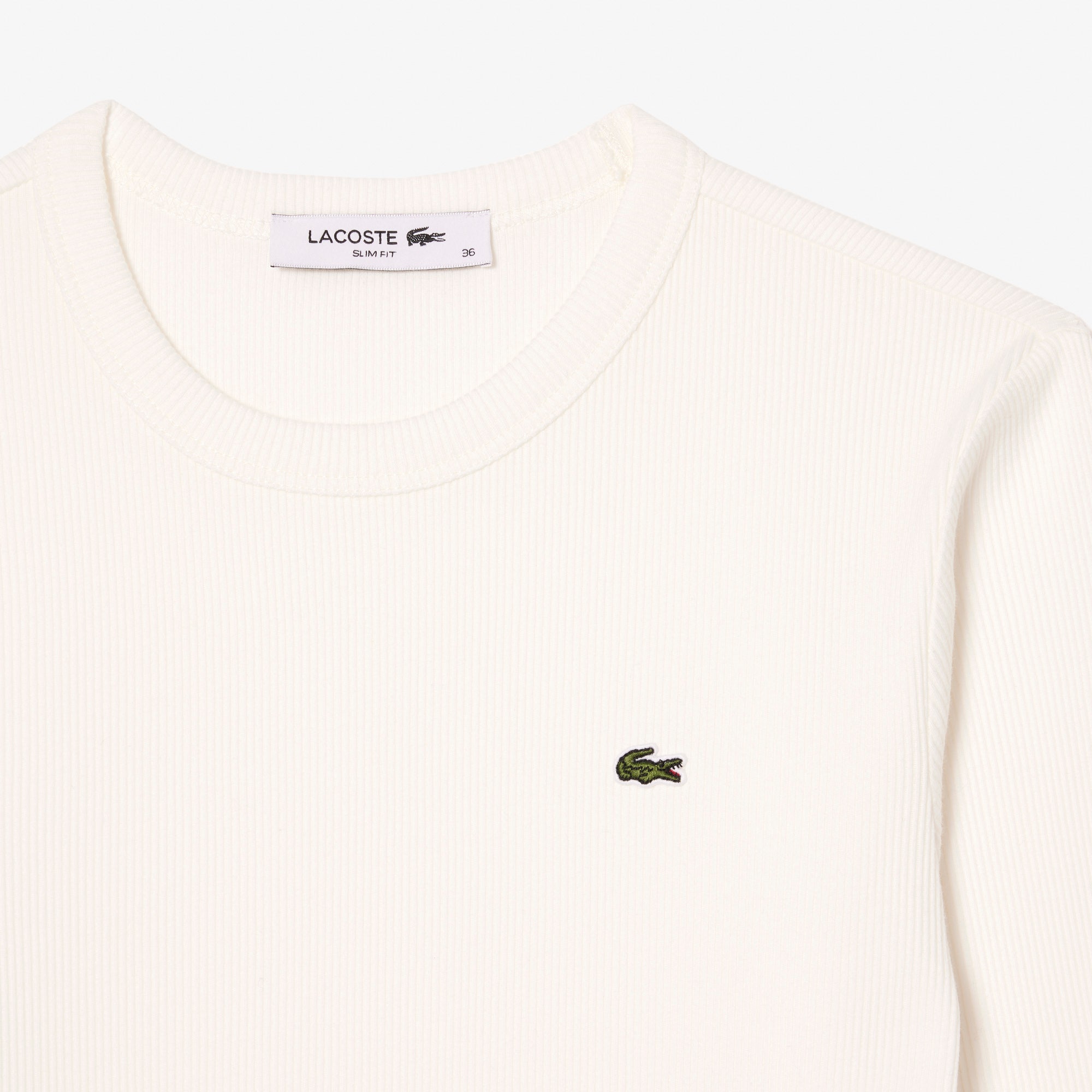Long Sleeved Ribbed Cotton T-shirt