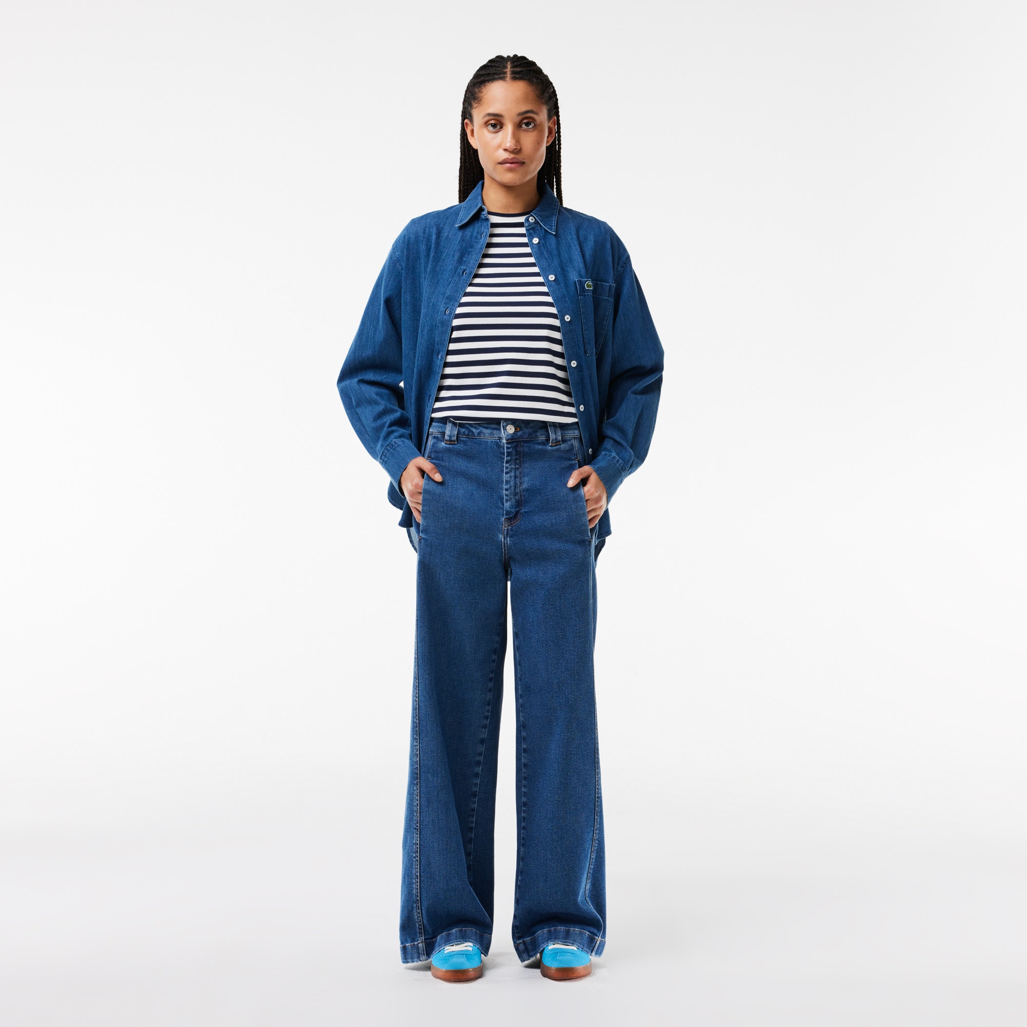 Loose Fit Striped Cotton T-shirt