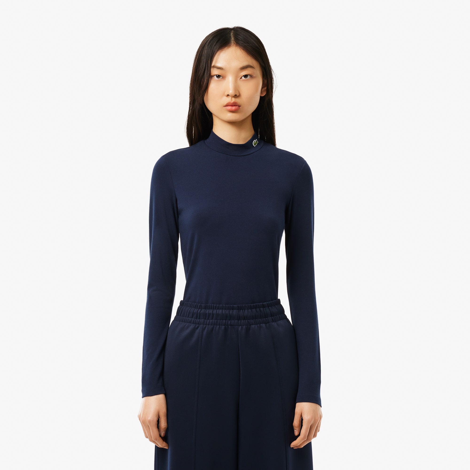 Long Sleeved Stretch Cotton T-shirt