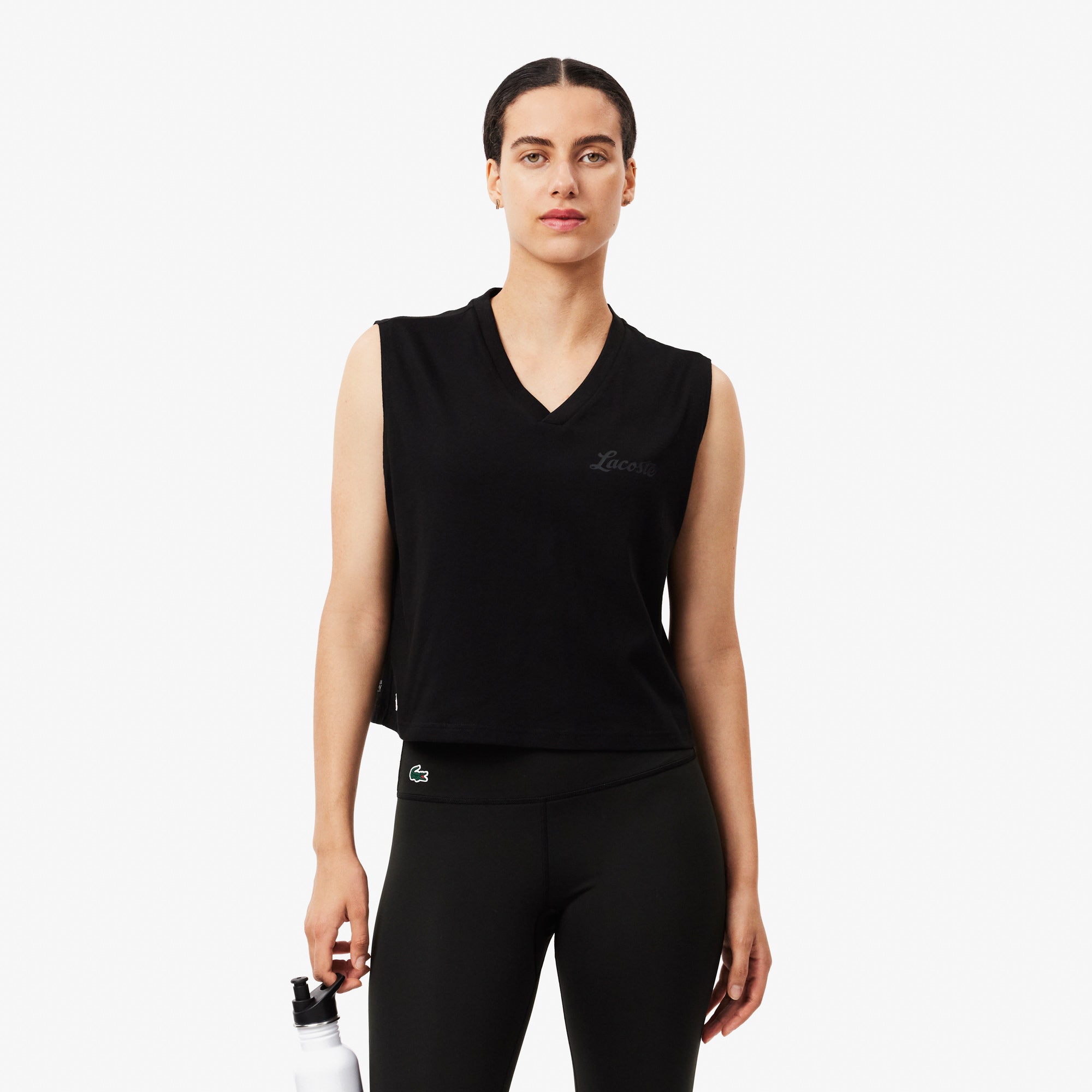 Ultra-Dry Lacoste Print Sport Crop Top