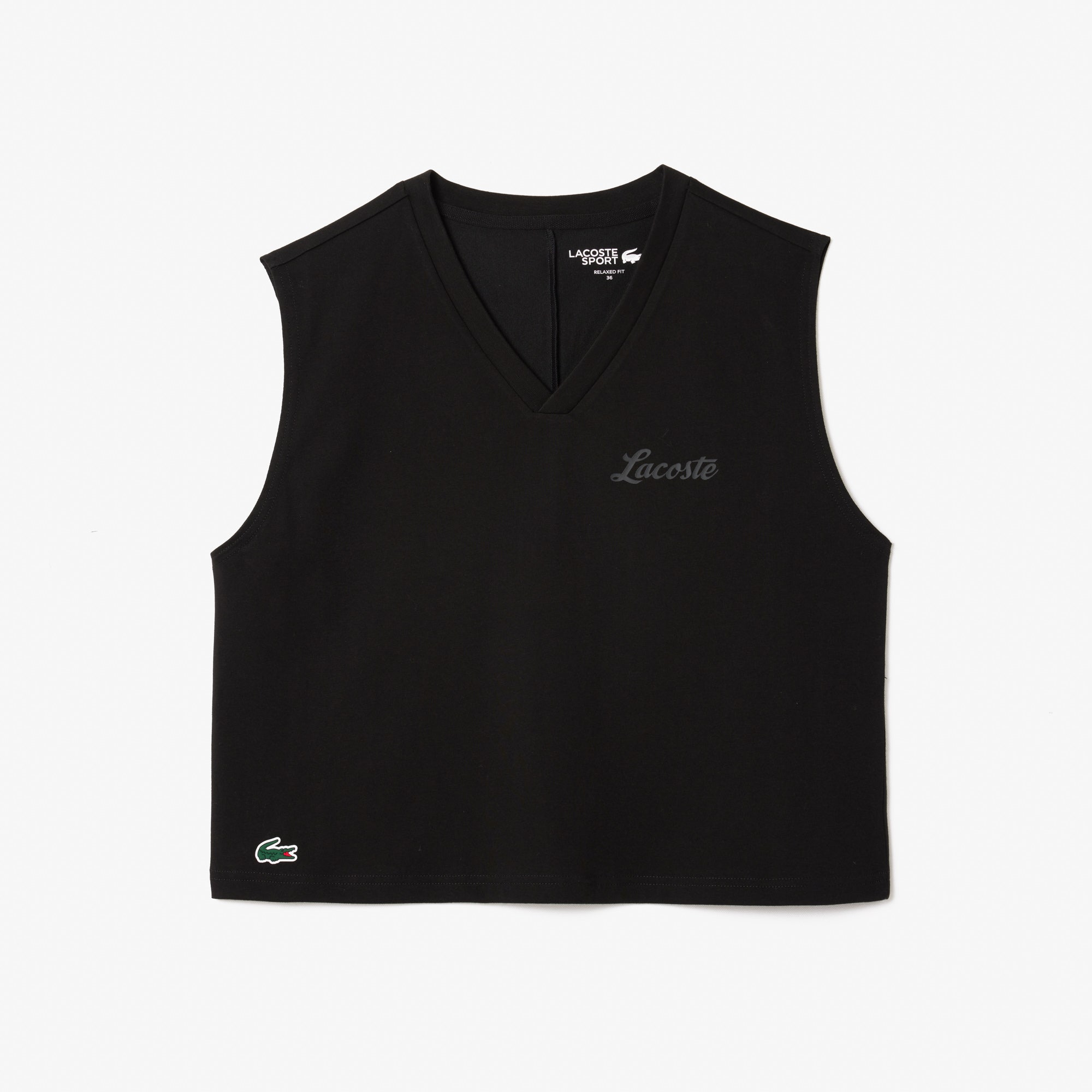 Ultra-Dry Lacoste Print Sport Crop Top
