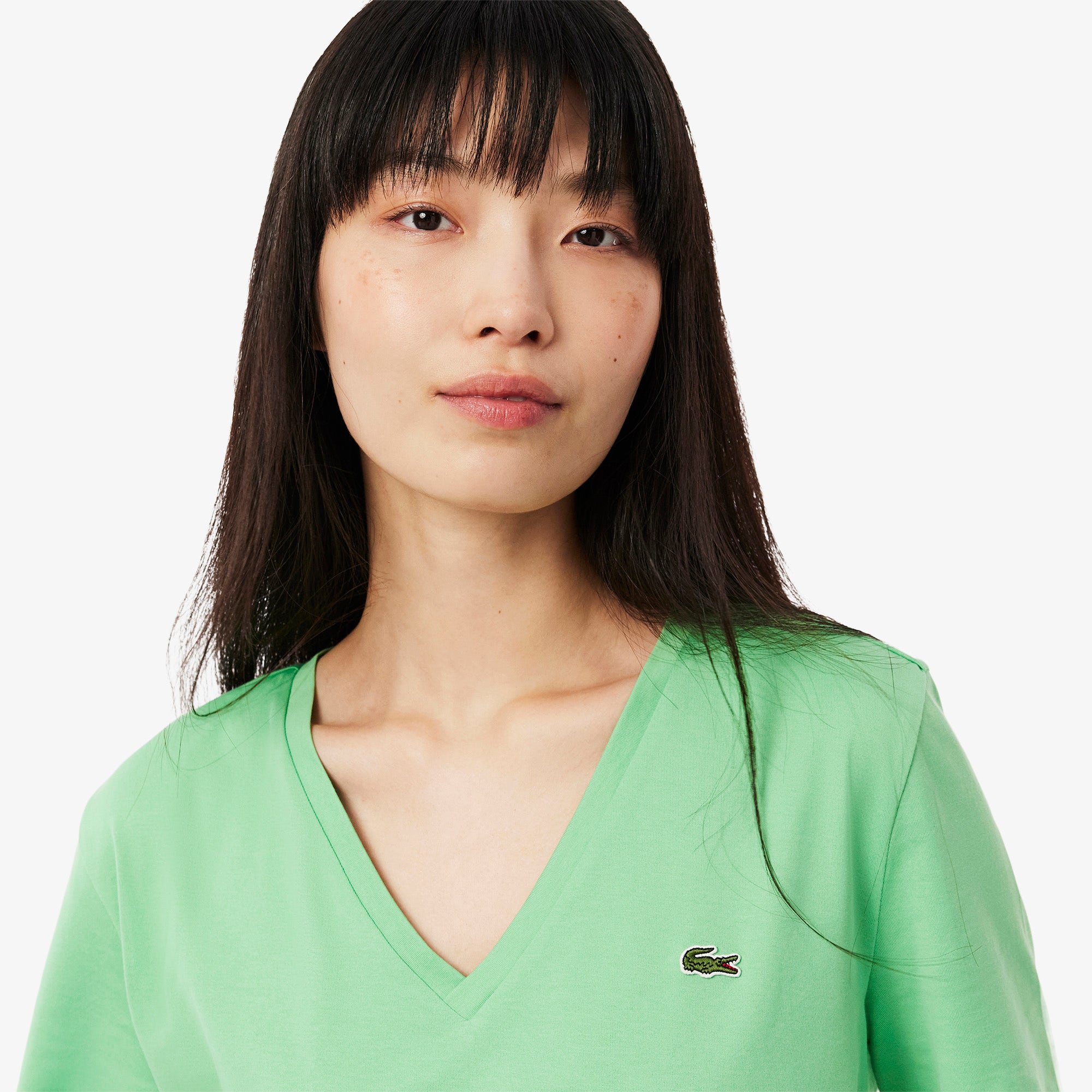 Relaxed Fit Soft Cotton V Neck T-shirt