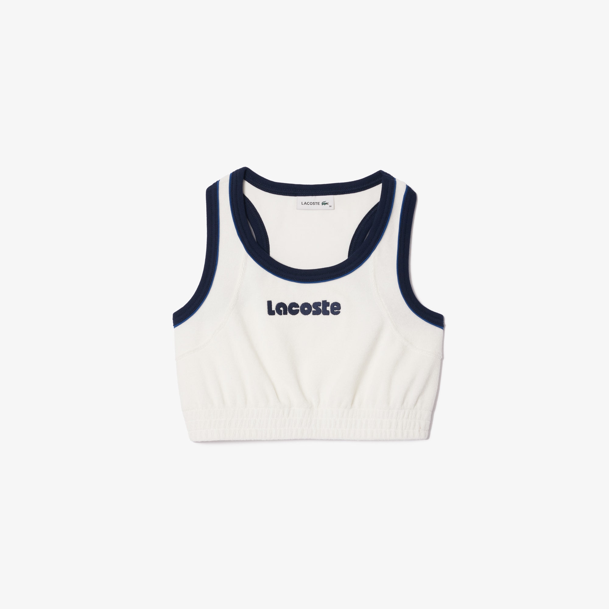 Contrast Embroidered Terry Bralette
