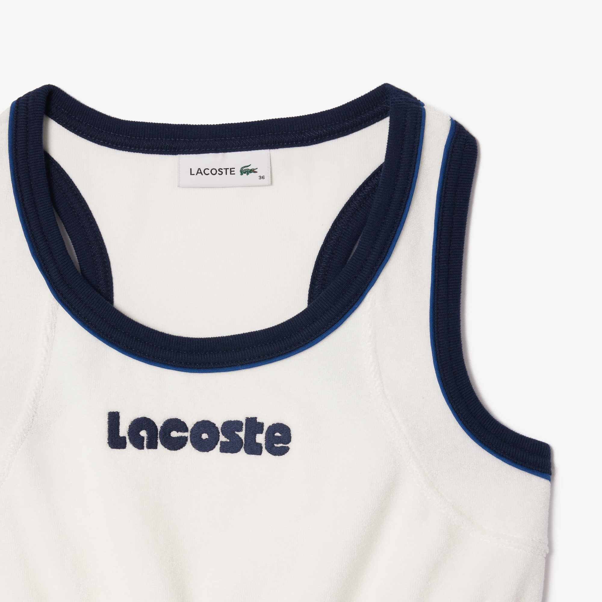 Contrast Embroidered Terry Bralette