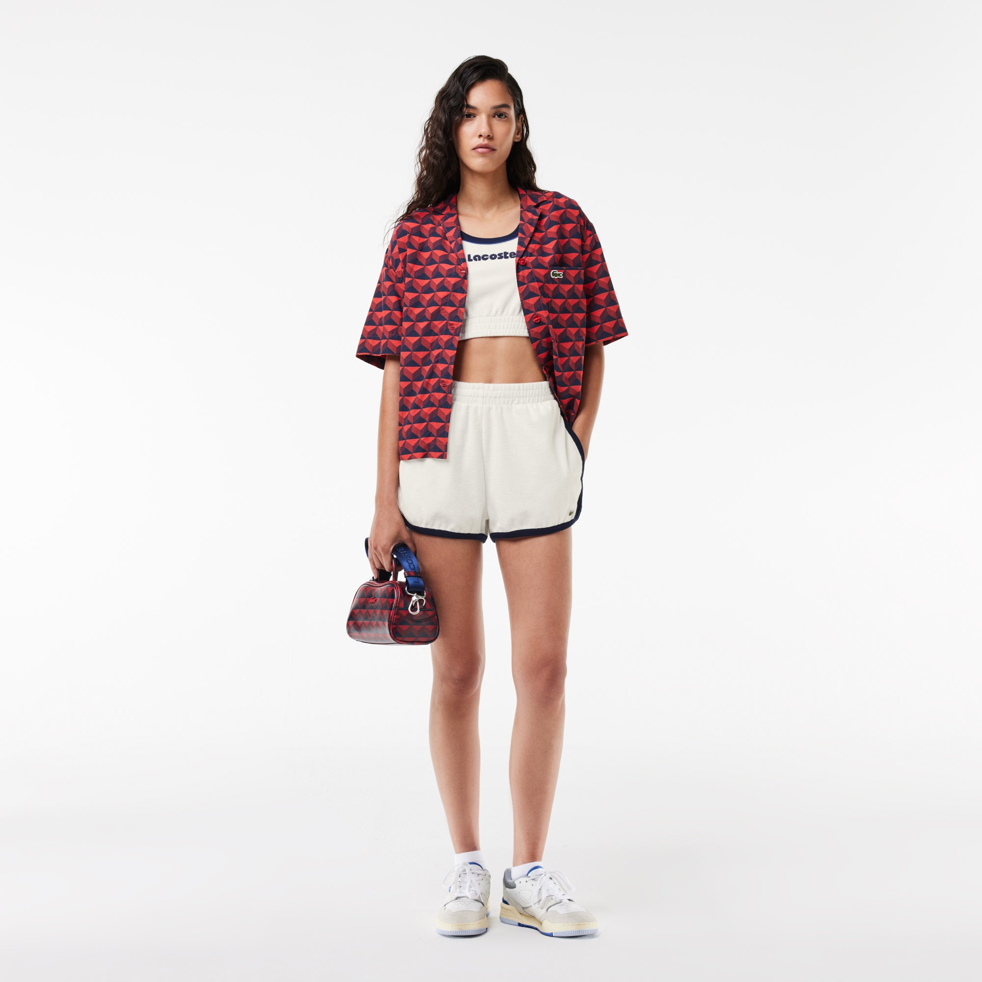 Contrast Embroidered Terry Bralette
