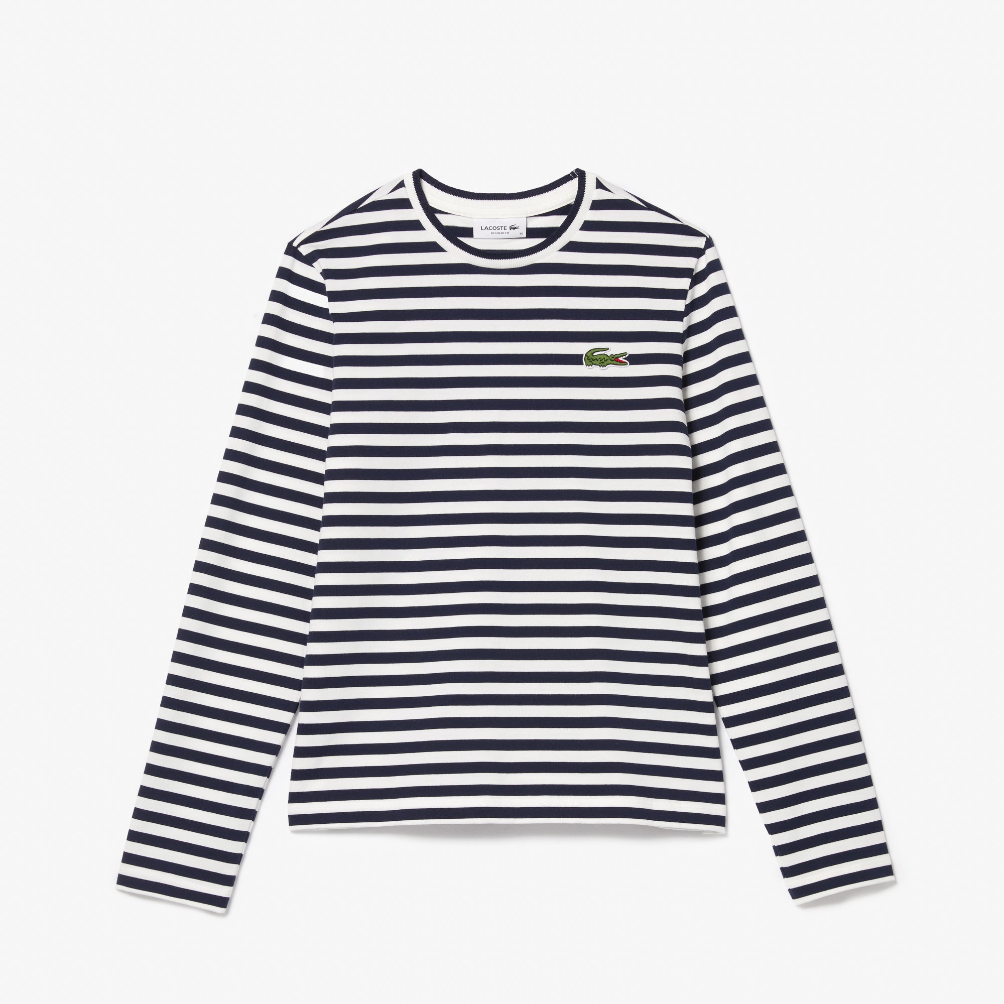 Long Sleeved Striped Cotton T-shirt