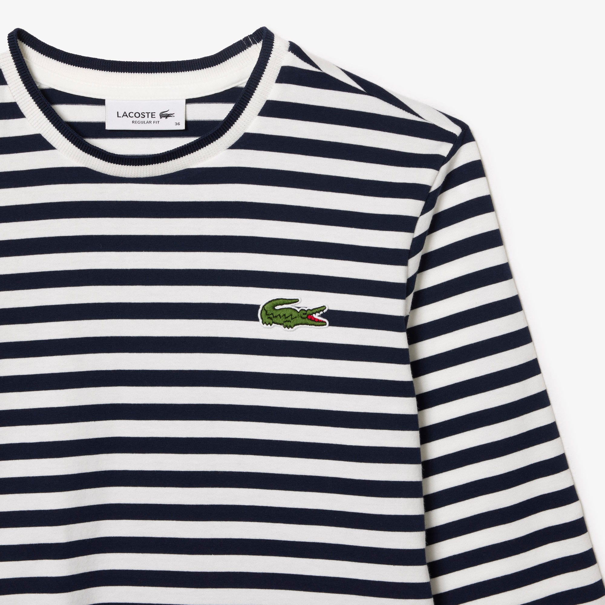 Long Sleeved Striped Cotton T-shirt