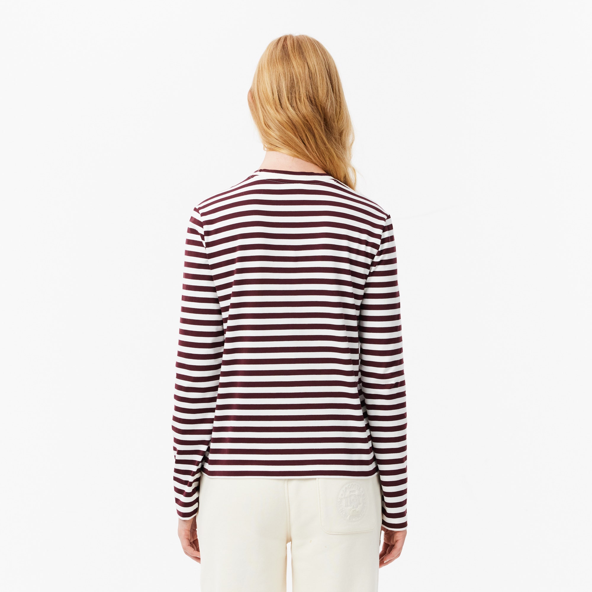 Long Sleeved Striped Cotton T-shirt