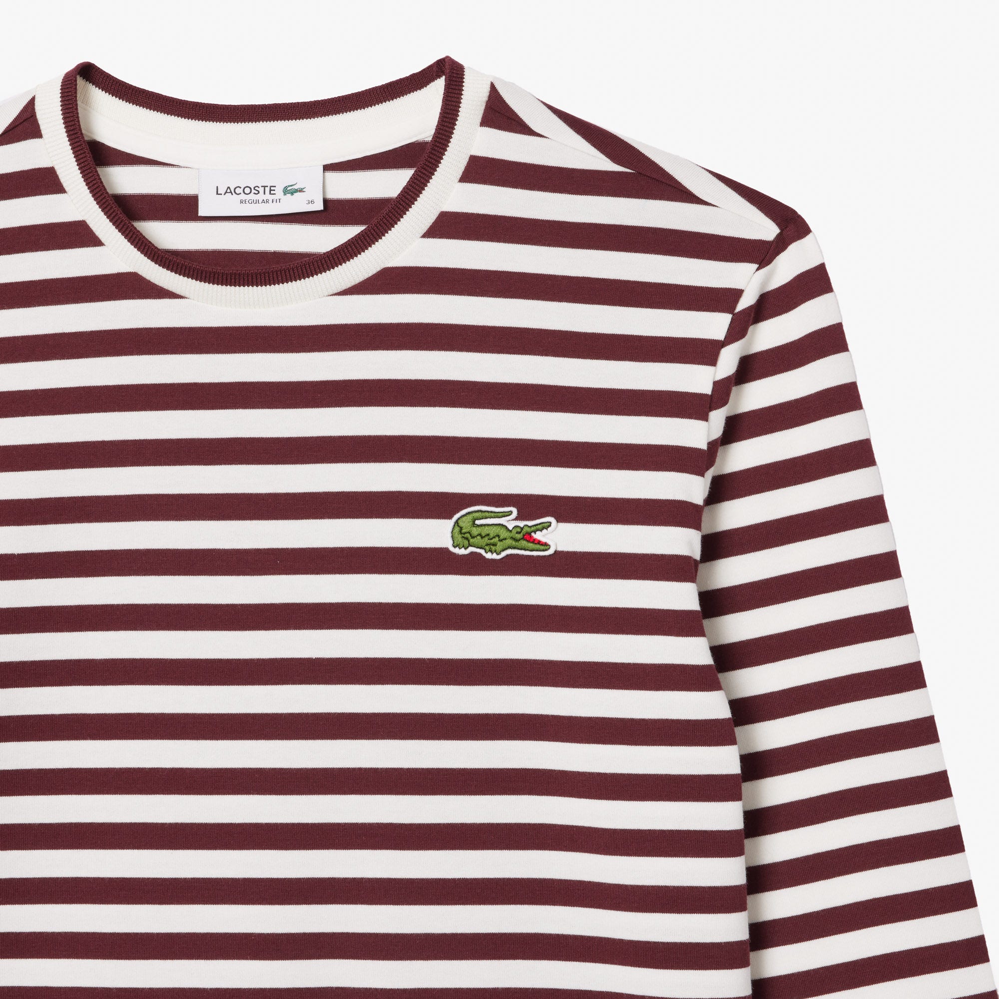 Long Sleeved Striped Cotton T-shirt