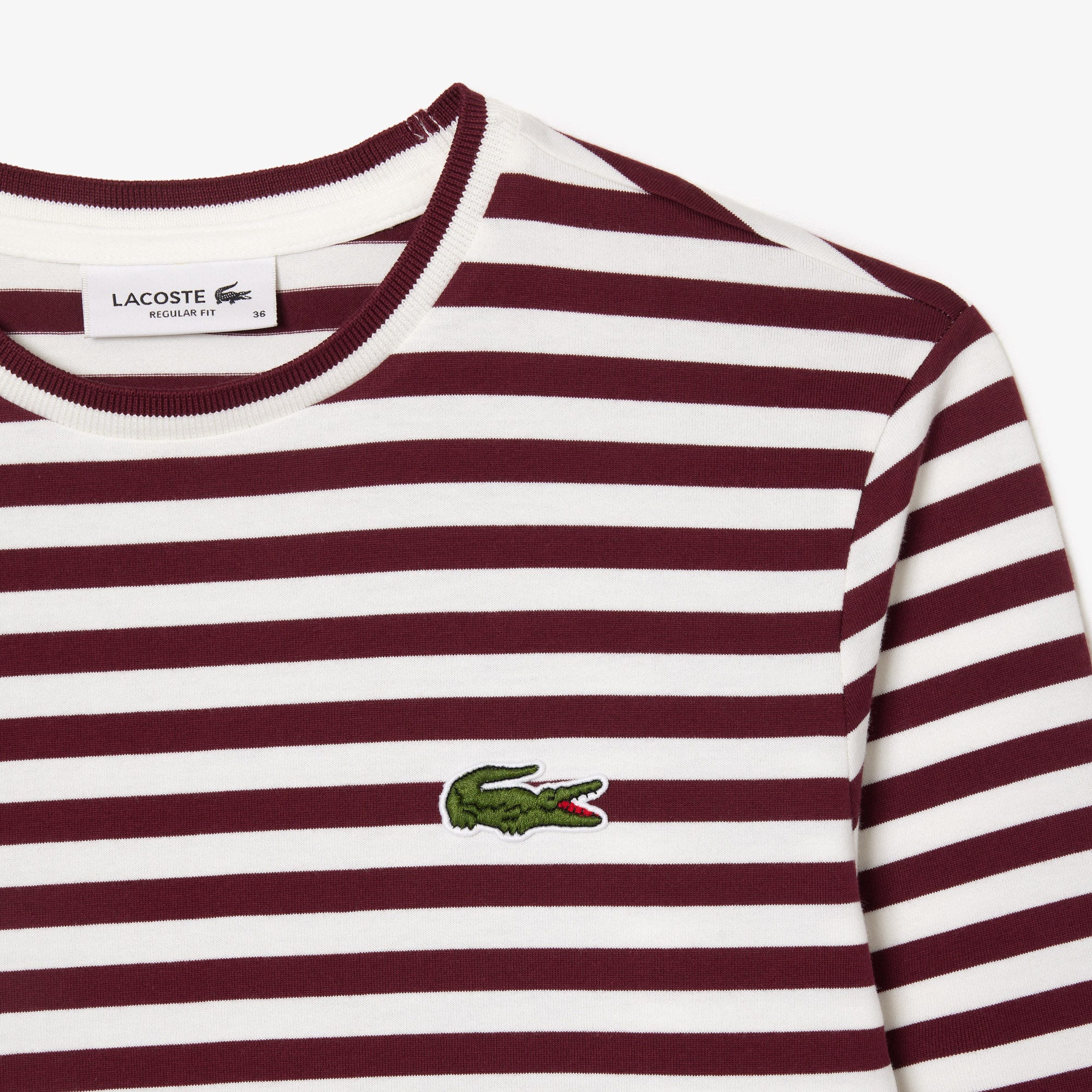 Long Sleeved Striped Cotton T-shirt