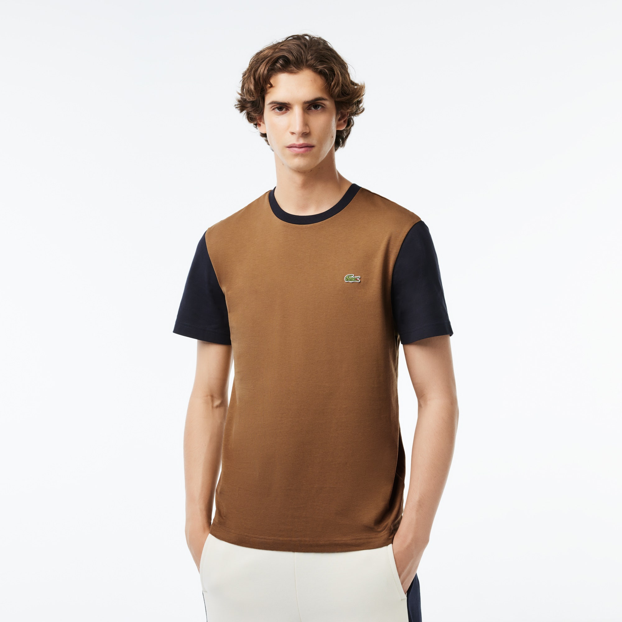 Regular Fit Cotton Colour-Block T-shirt