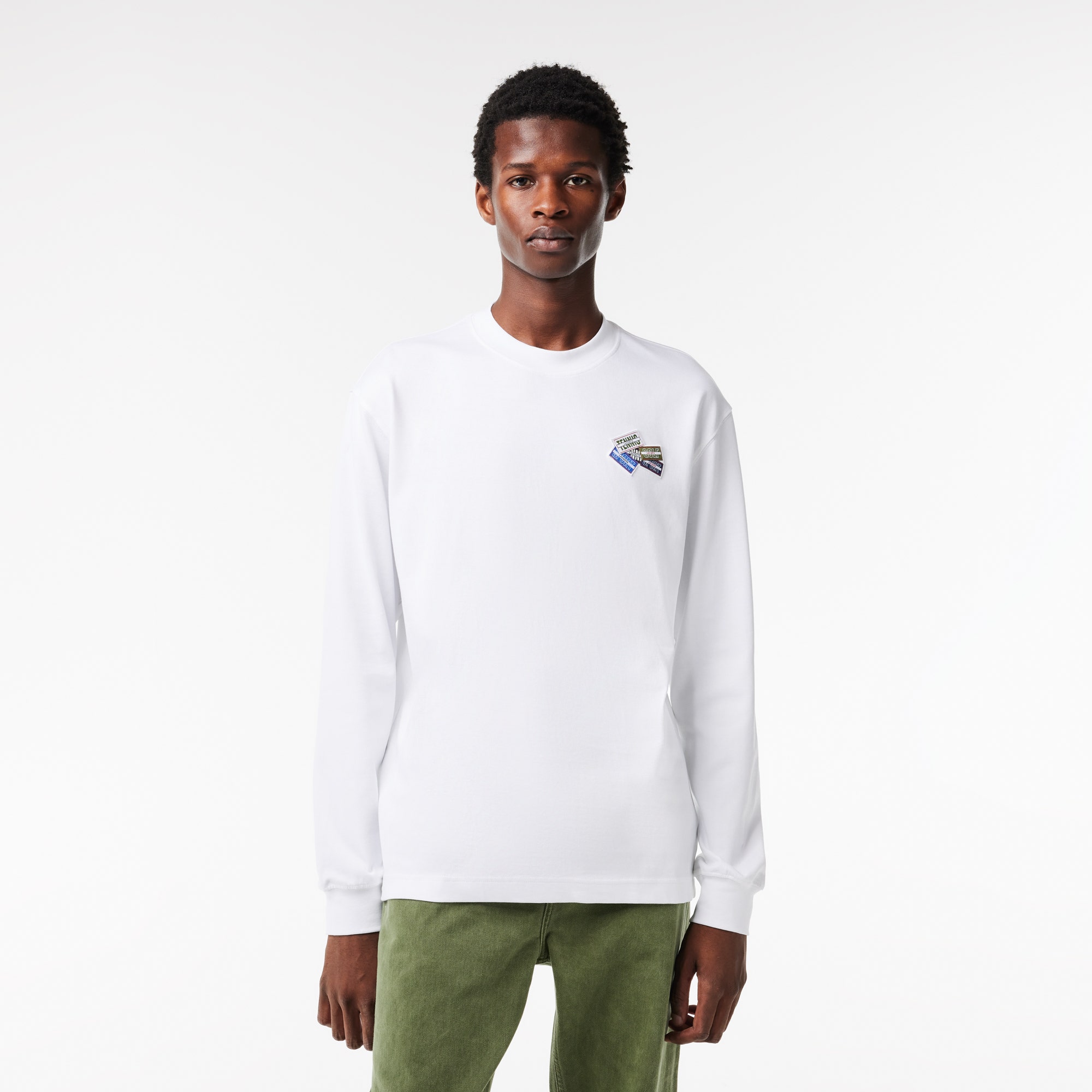Long Sleeve Cotton Multi Badge T-shirt
