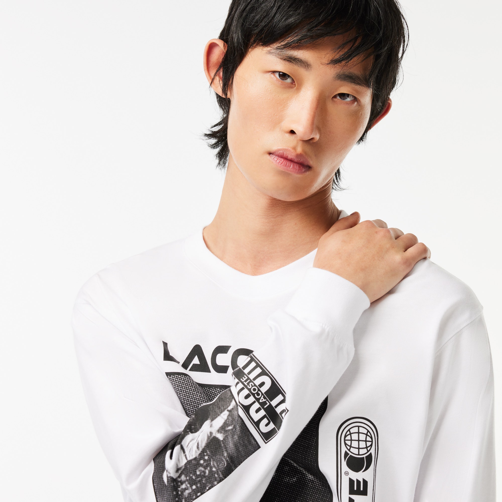 Loose fit T-shirt with Rene Lacoste print