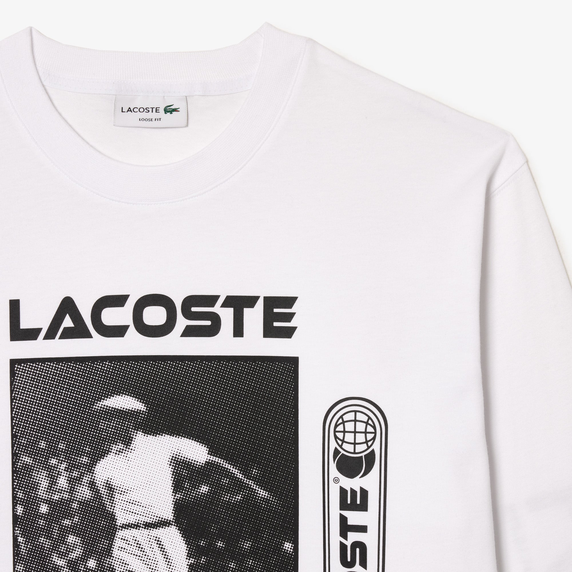 Loose fit T-shirt with Rene Lacoste print