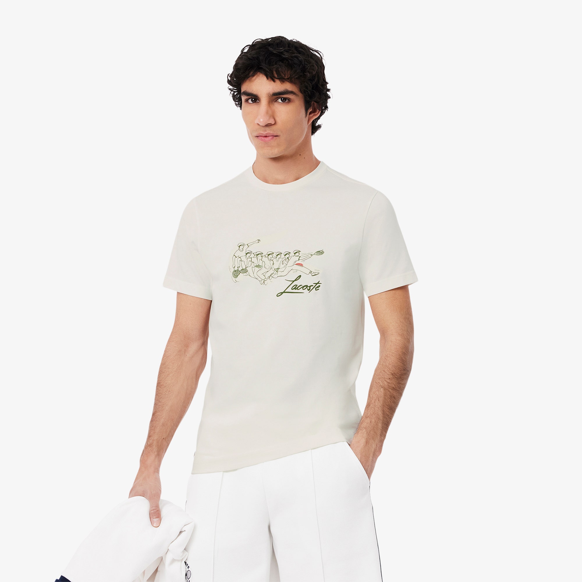 Rene Lacoste Print Tennis Heritage T-shirt