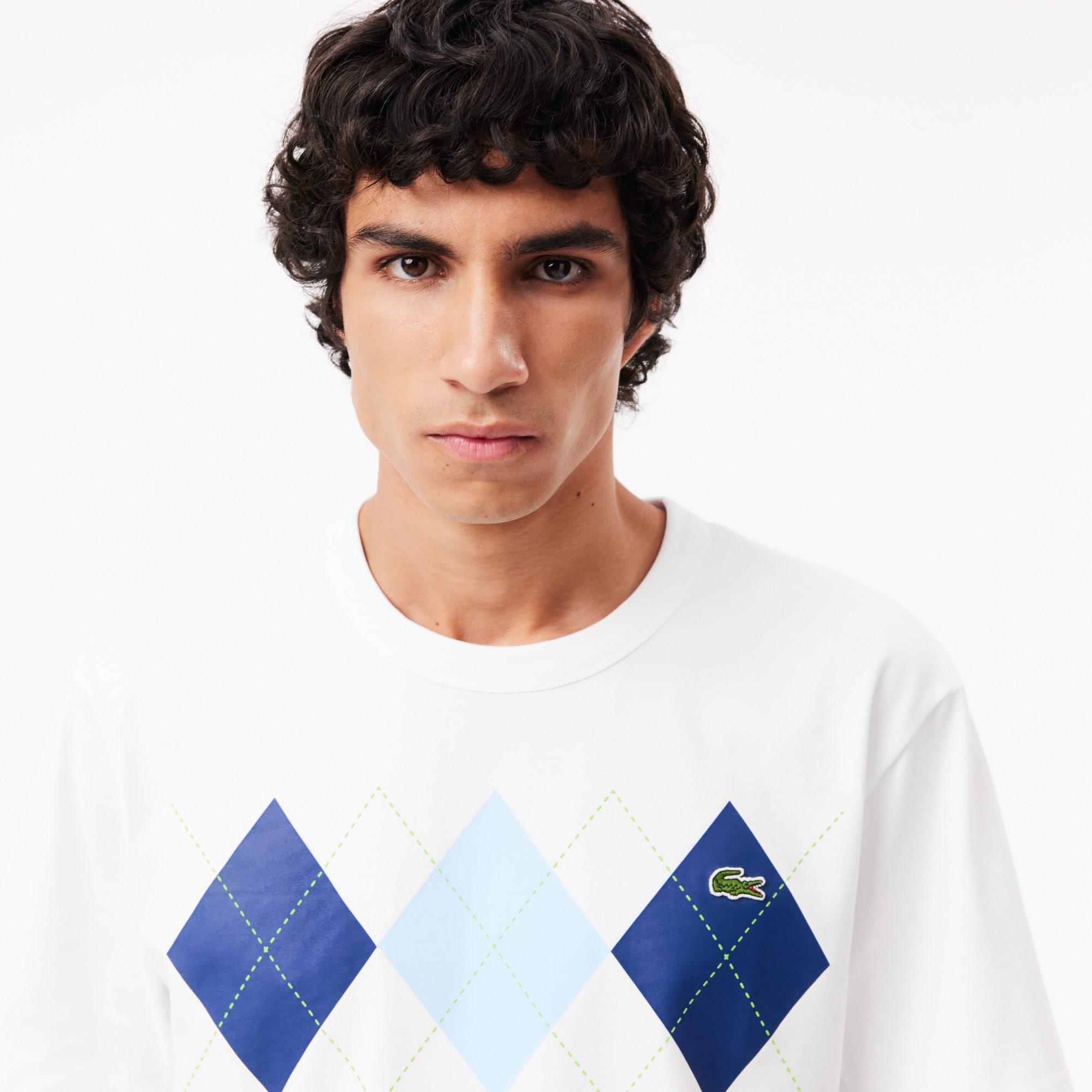 Heavy Cotton Argyle Print T-shirt