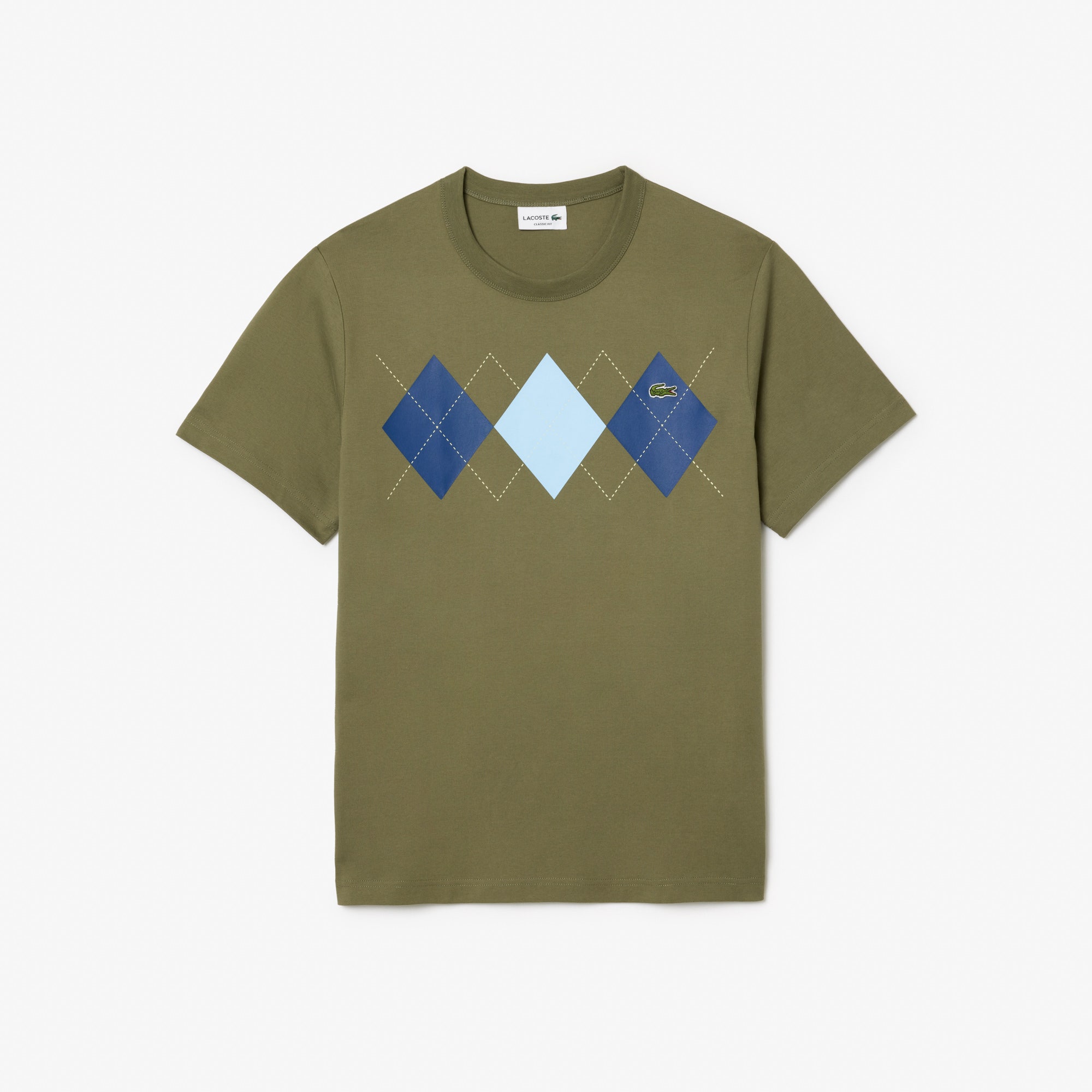 Heavy Cotton Argyle Print T-shirt